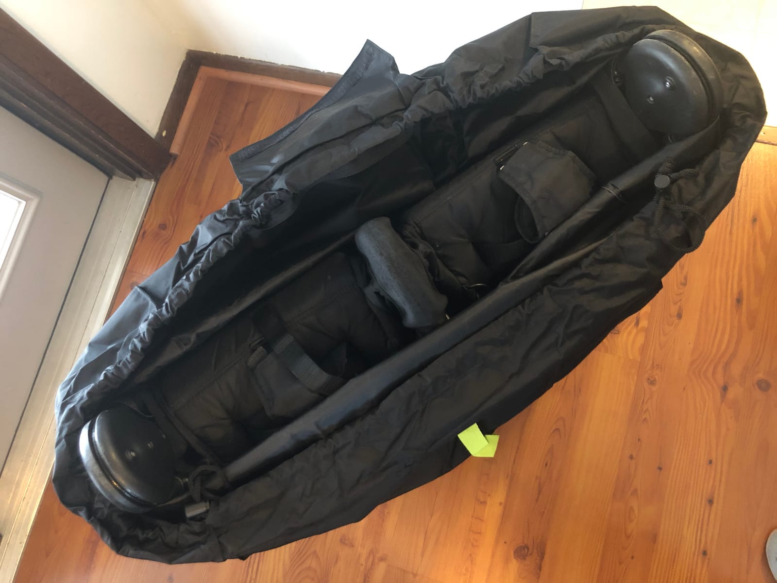 V VOLKGO XL Stroller Travel Bag for Airplane with Backpack Shoulder Straps, Stroller Cover for Air Travel, Jogger & Carrier, Waterproof Travel Cover (18x24x47 in) customer photo 2