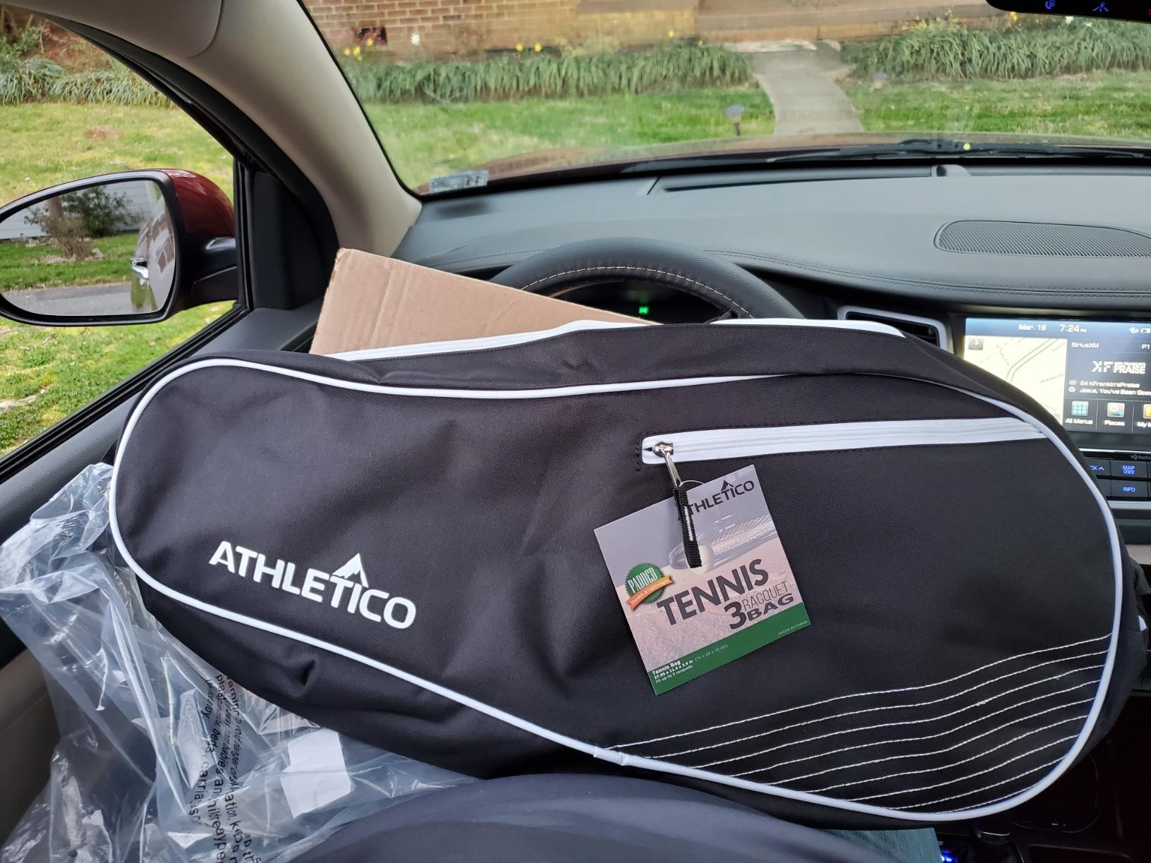 Athletico 6 Racquet Tennis Bag | Padded to Protect Rackets & Lightweight | Professional or Beginner Tennis Players | Unisex Design for Men, Women, Youth and Adults (Black) customer photo 2