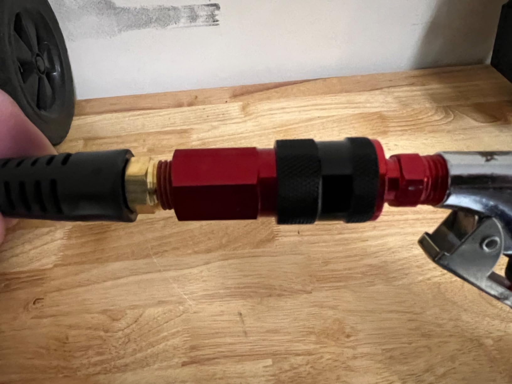 Hromee 1/4 in x 25 ft Polyurethane Recoil Air Hose with Bend Restrictors Compressor Hose with 1/4