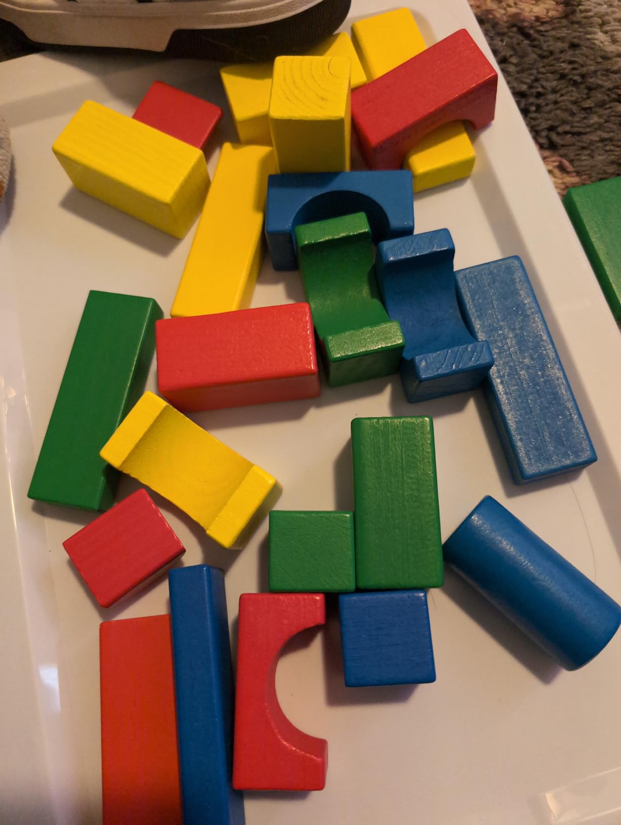 Melissa & Doug Wooden Building Block Set - 200 Blocks in 4 Colors & 9 Shapes customer photo 2
