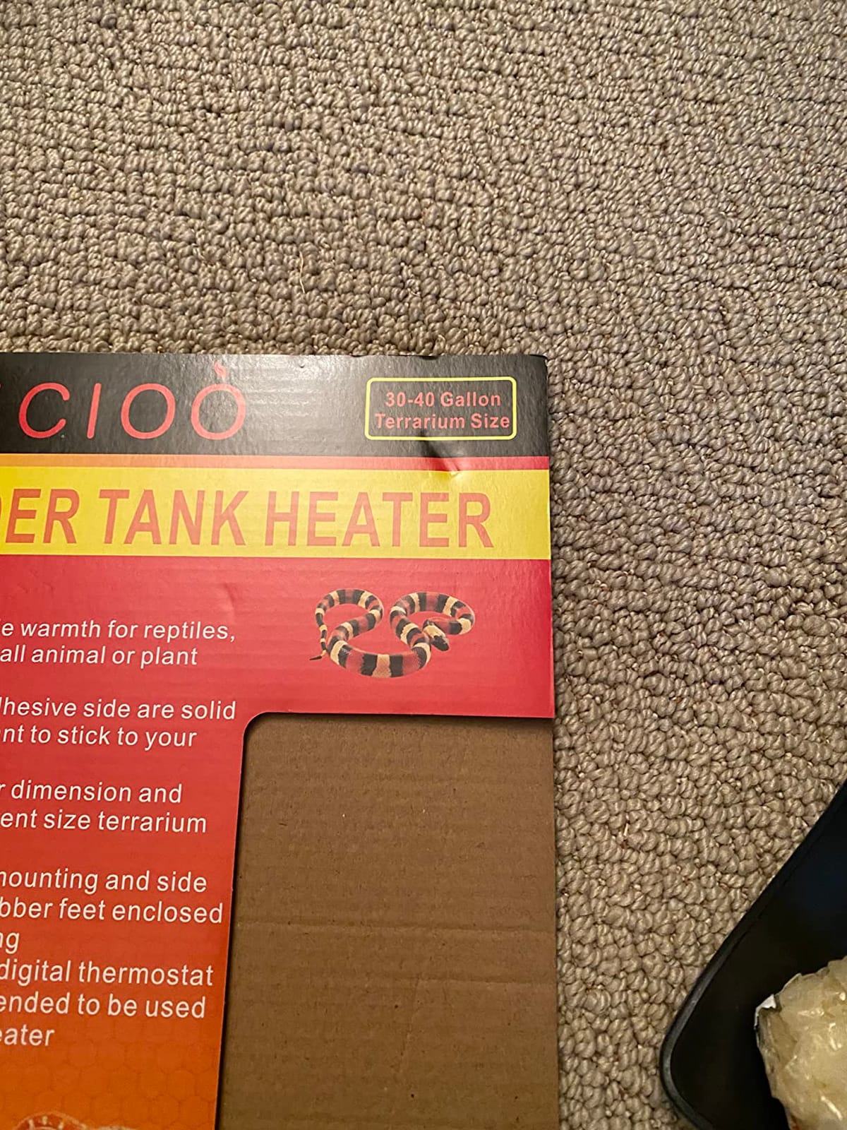 Aiicioo Under Tank Heater Thermostat - Reptile Heating Pad with Temperature Control Reptile Heat Mat for Combo Set for Hermit Crab Lizard Terrarium 16W customer photo 2