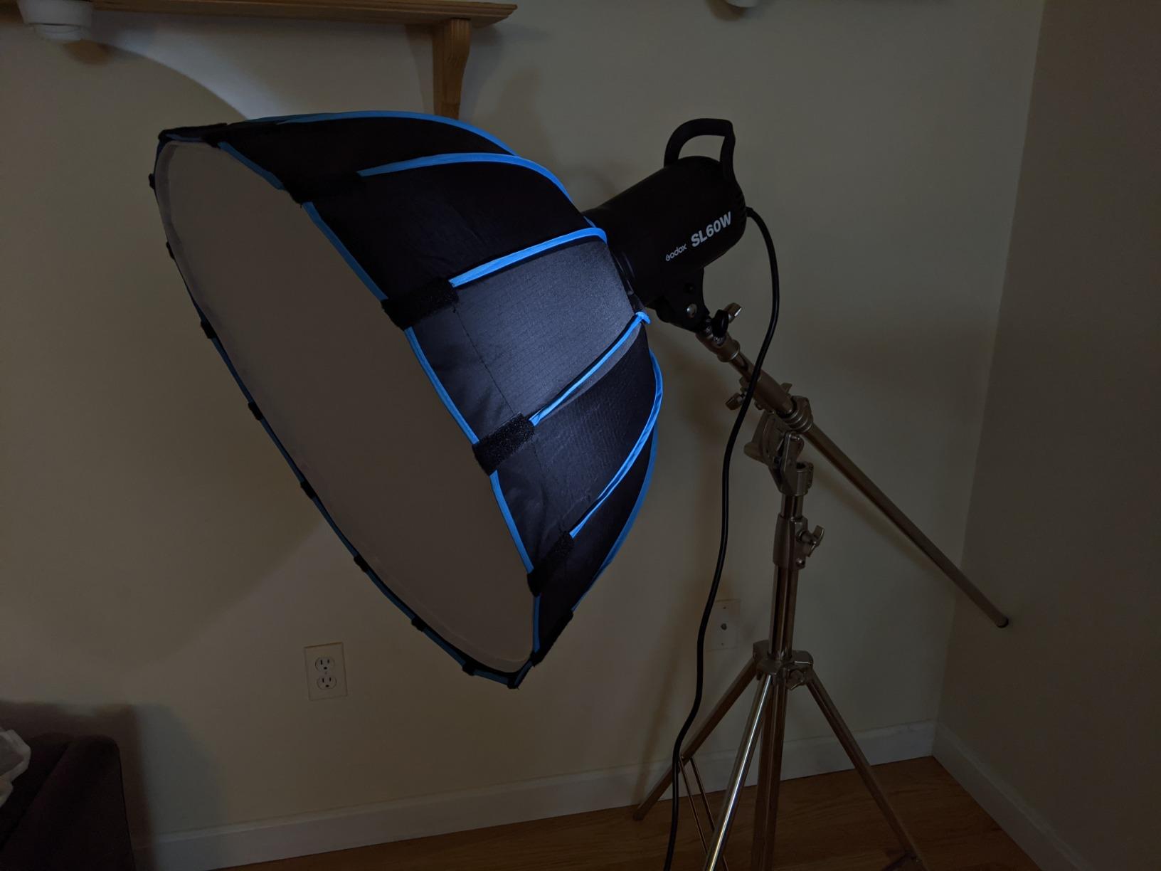 Godox SL60W Kit with Soft Box Softbox (Special Design for SL-60W) 5600K Studio Continuous LED Video Light Lamp 5600K Bowens Mount for Video Recording,Wedding,Outdoor Shooting customer photo 1