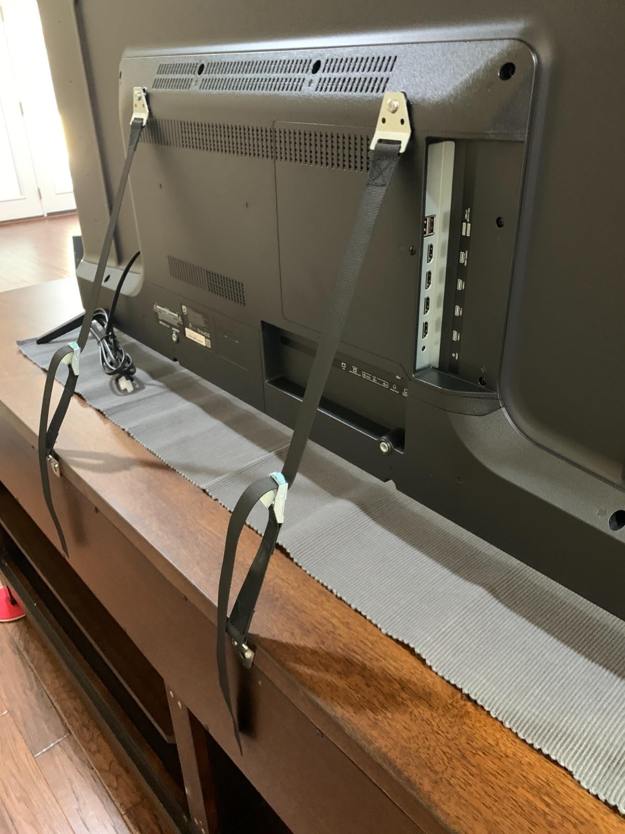 Heavy Duty Metal Anti Tip Straps - Adjustable Safety Furniture Wall Anchors for Baby Proofing Flat Screen TVs, Dressers, Bookcases, Cabinets - No Plastic Parts - Pack of 2 customer photo 1