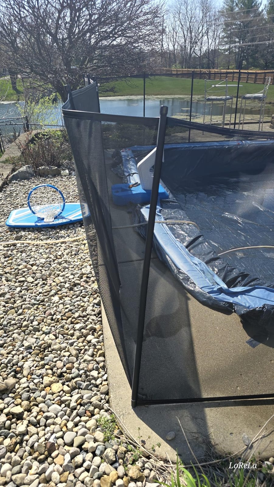 Happybuy Pool Fence, 4FTx 48FT DIY Pool Fences for Inground Pools, Removable Child Safety Pool Fencing, Swimming Pool Fence in Ground for Kids Safety, Black Pool Mesh to Protect Kids customer photo 1