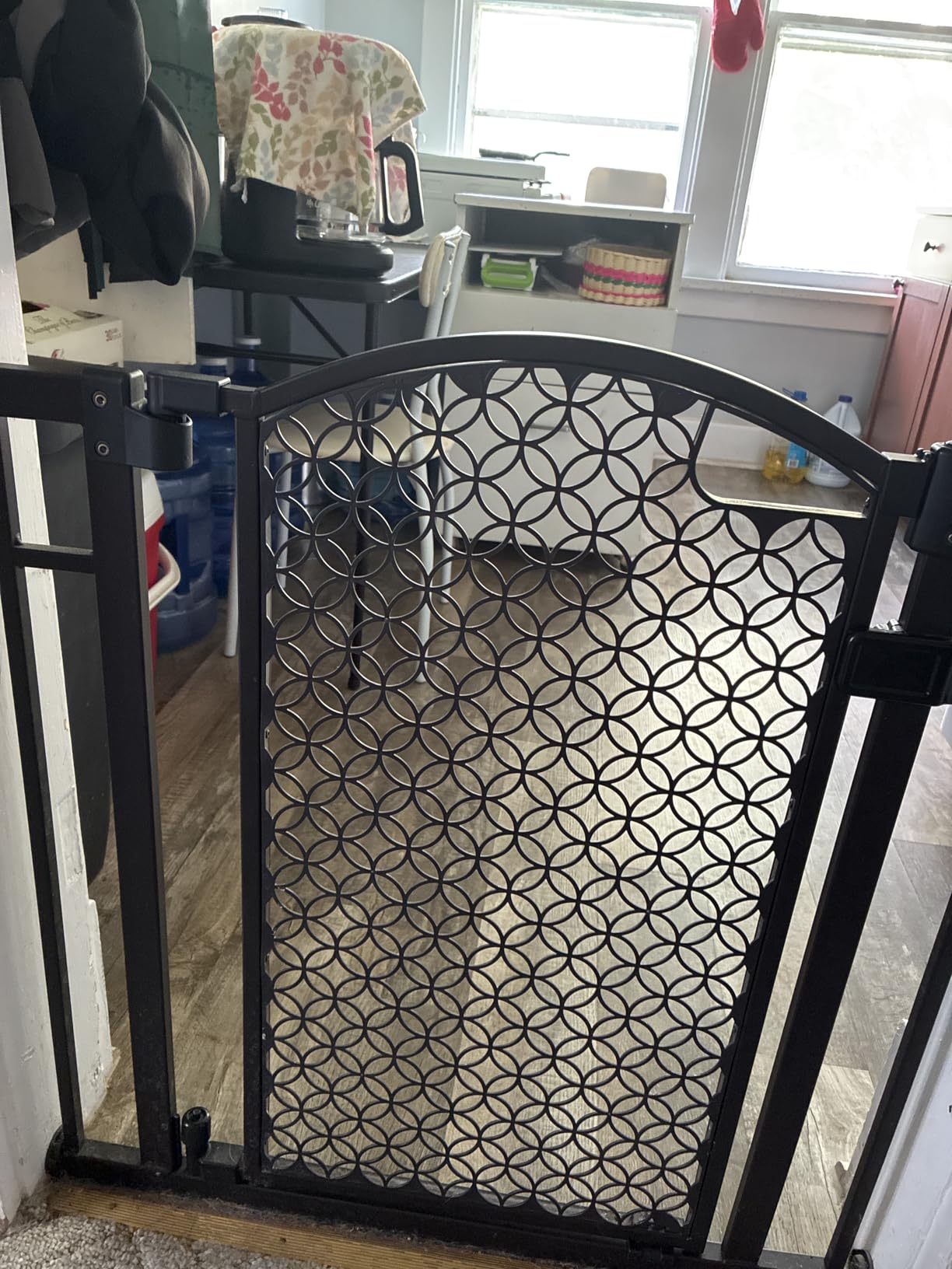 Ingenuity Multi-Use Decorative Extra Tall Walk-Thru Baby Gate, Fits Openings 28.5-48 Inch (Pack of 1), Black Metal, for Doorways and Stairways, 36' Tall Baby and Pet Gate, Black, One Size customer photo 2