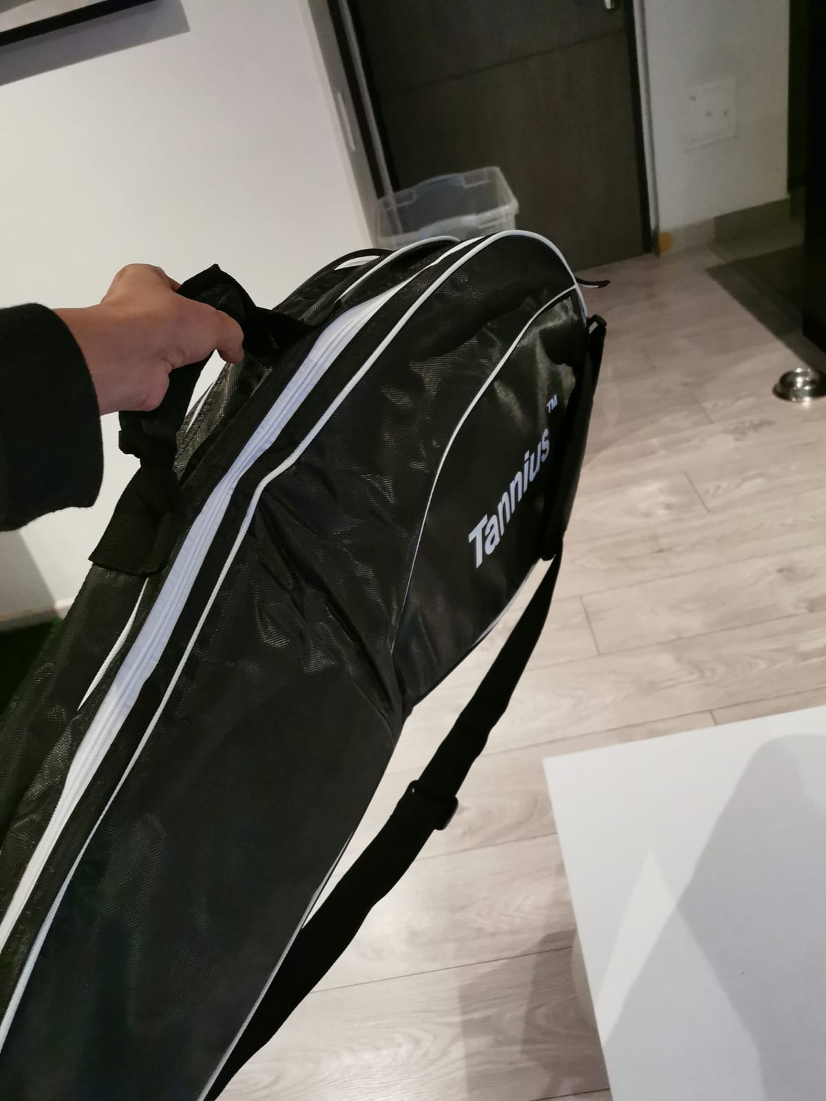 Tennis Racket Bag (3-5 Racquet), with Shoe & Phone Compartment and Protective Pad, Super Roomy and Lightweight Racquet Bag for Tennis, Badminton customer photo 1