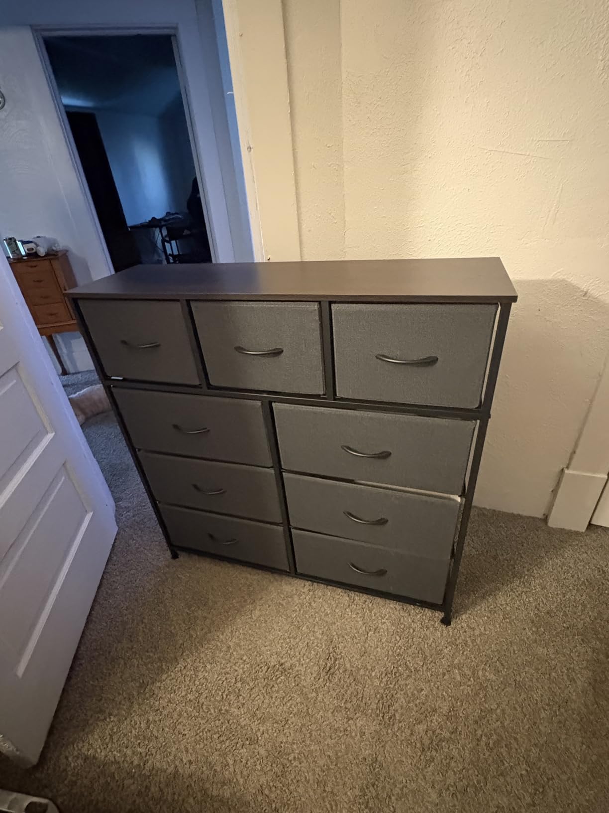 WLIVE Tall Dresser for Bedroom, 9 Drawer Chest of Drawers, Rustic Brown customer photo 1