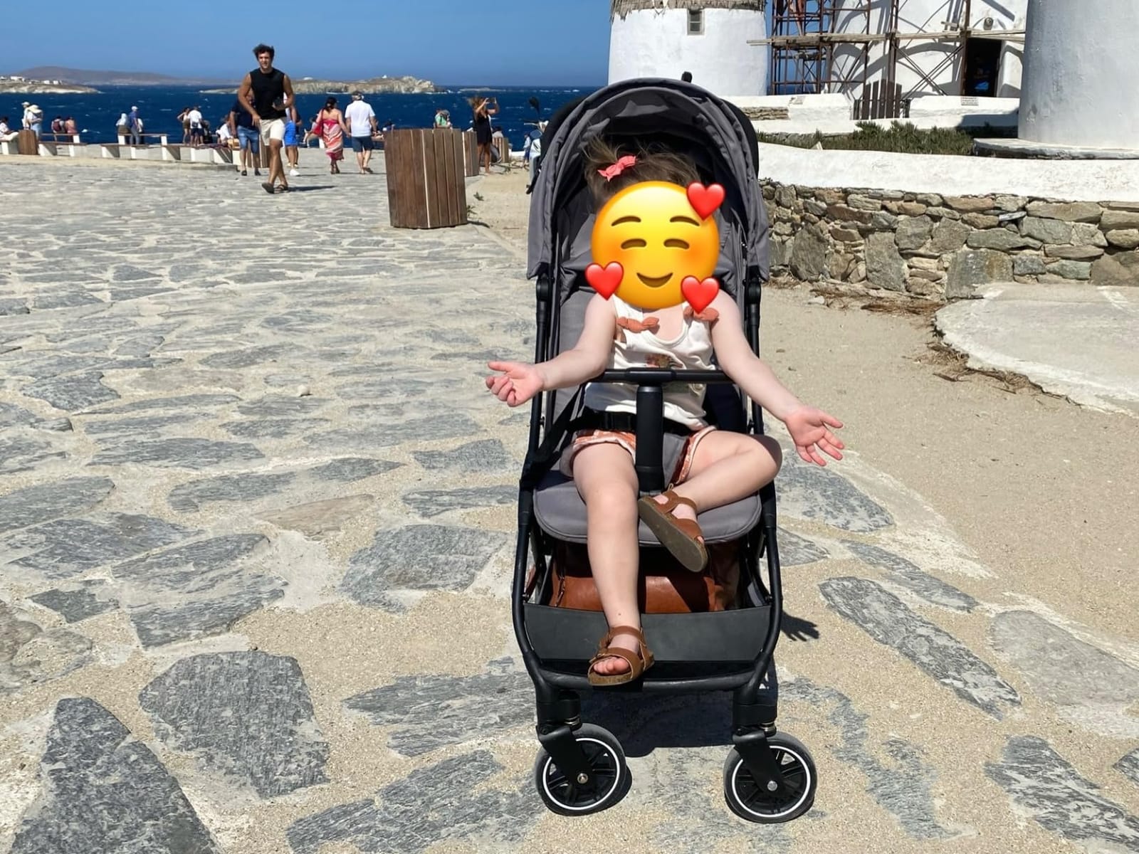 COOL KIDS Portable Stroller with Automatic Fold,Lightweight Umbrella Stroller with Pop Out Sun Canopy,Compact Strollers for Travel(Black) customer photo 2