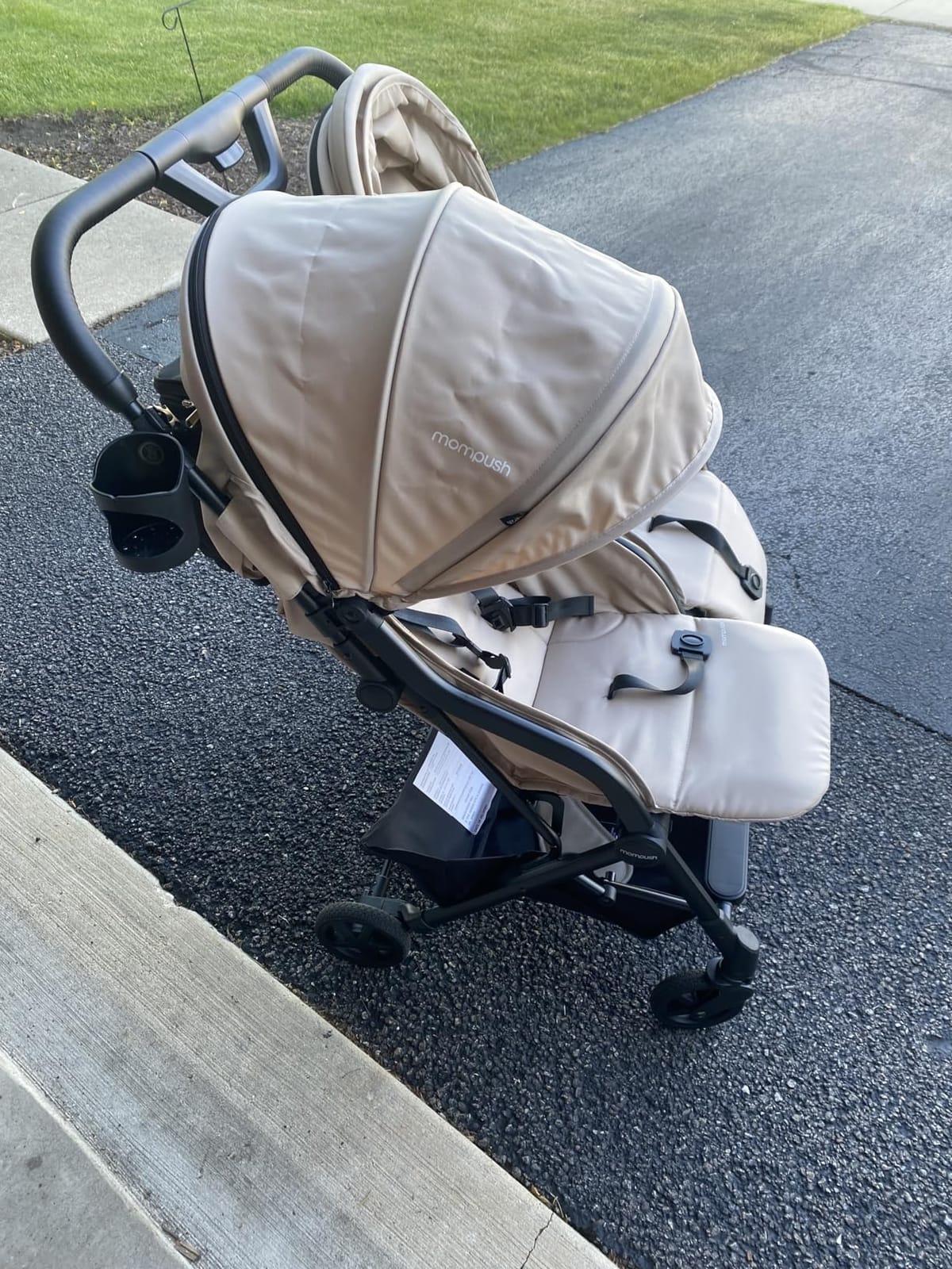 Mompush Lithe Double Stroller, Lightweight Side by Side, Infant & Toddler customer photo 1