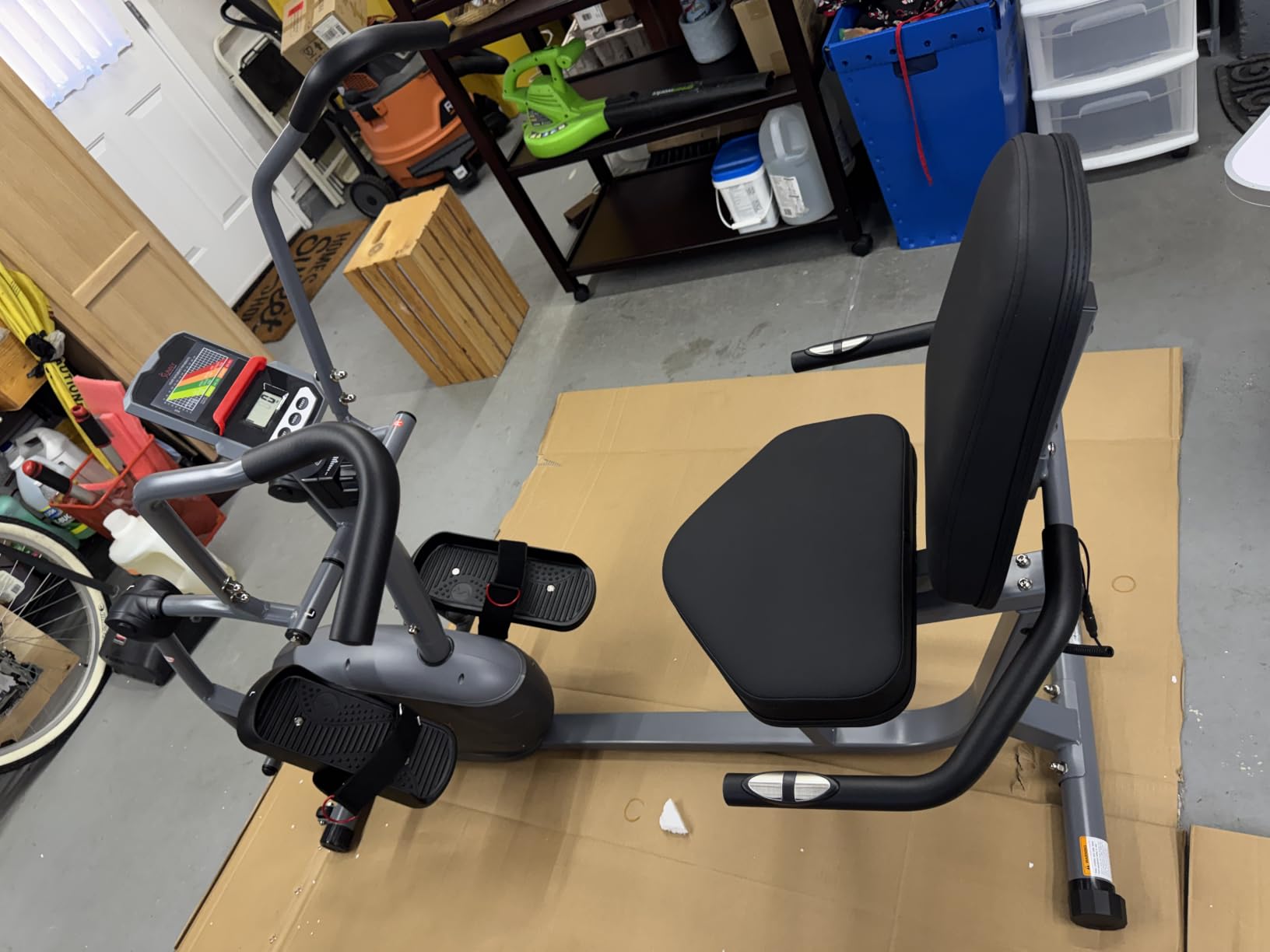 Sunny Health & Fitness Smart Recumbent Cross Trainer with Arm Exerciser customer photo 2