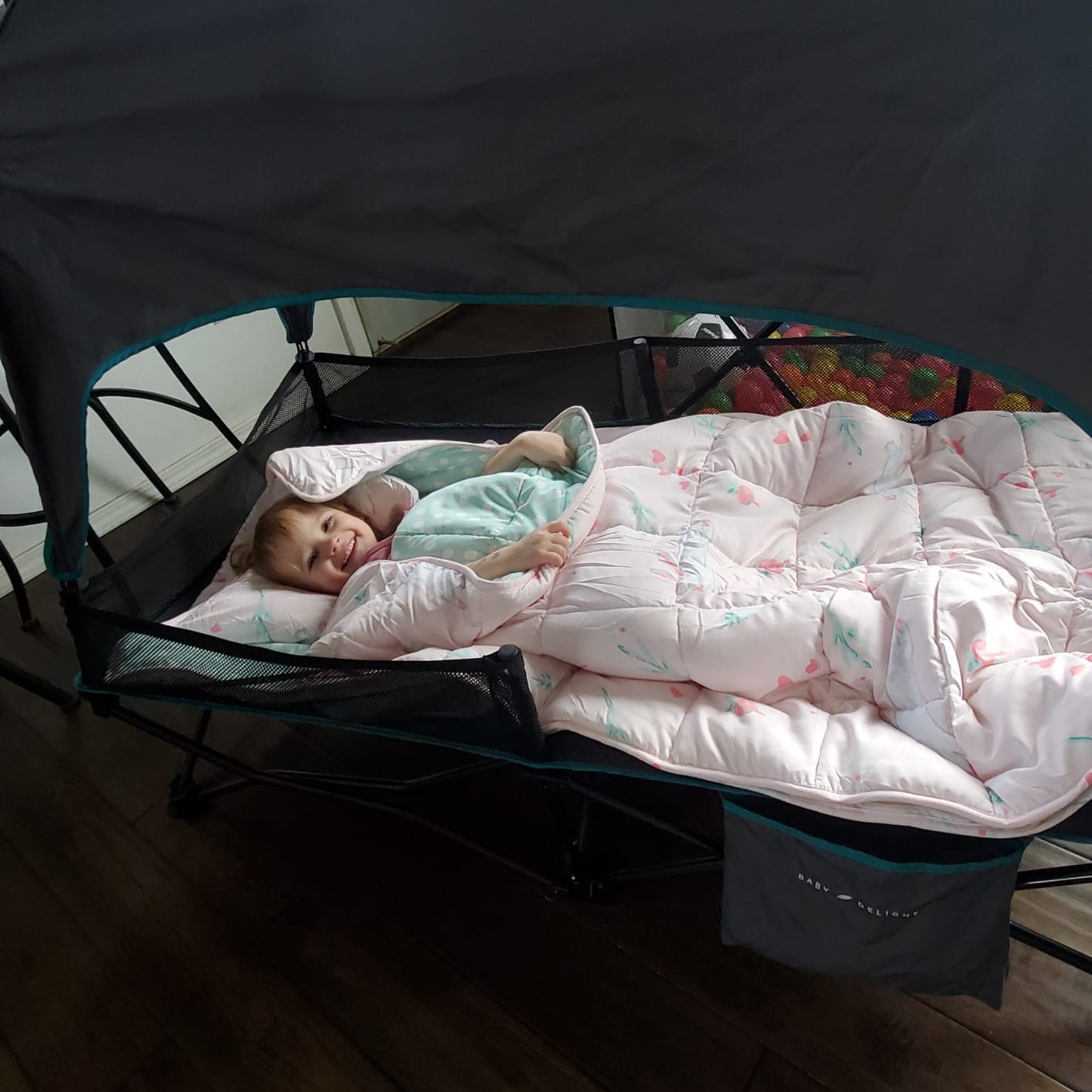 Baby Delight Go with Me Bungalow Deluxe Portable Cot, Grey customer photo 1