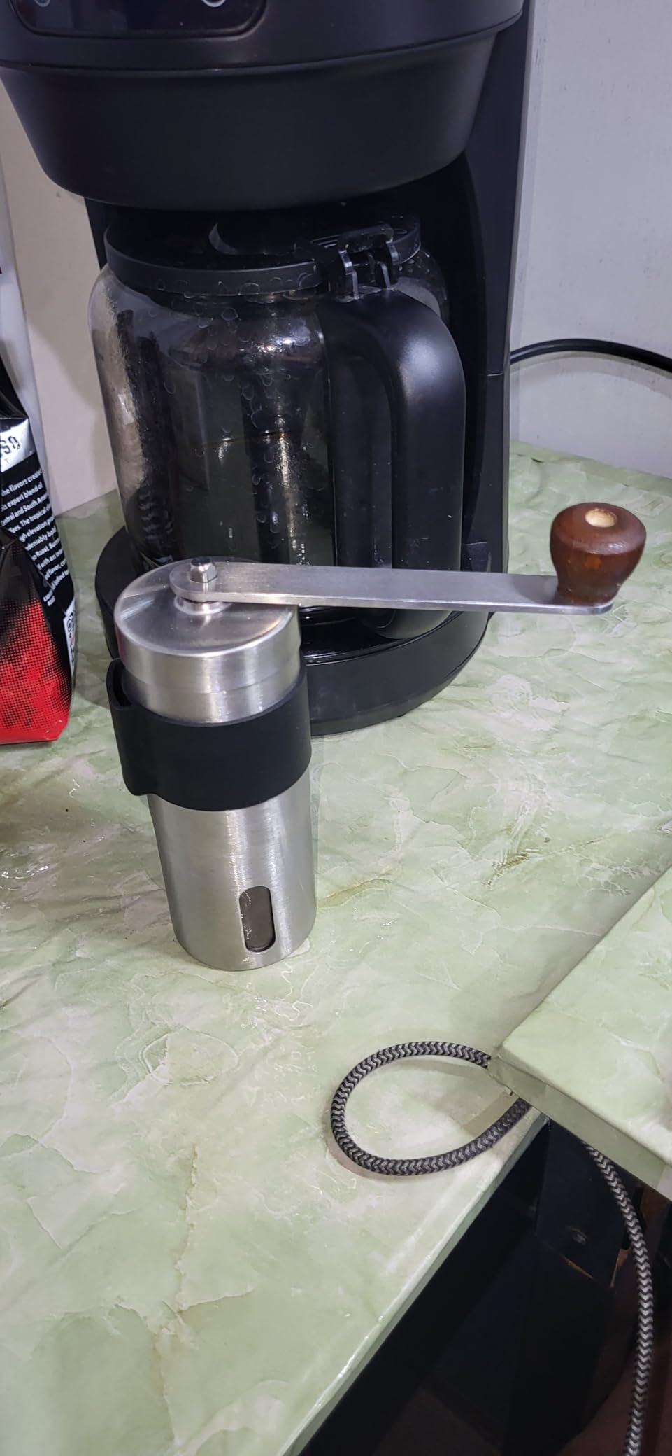 Manual Coffee Grinder, Portable Burr Mill customer photo 1