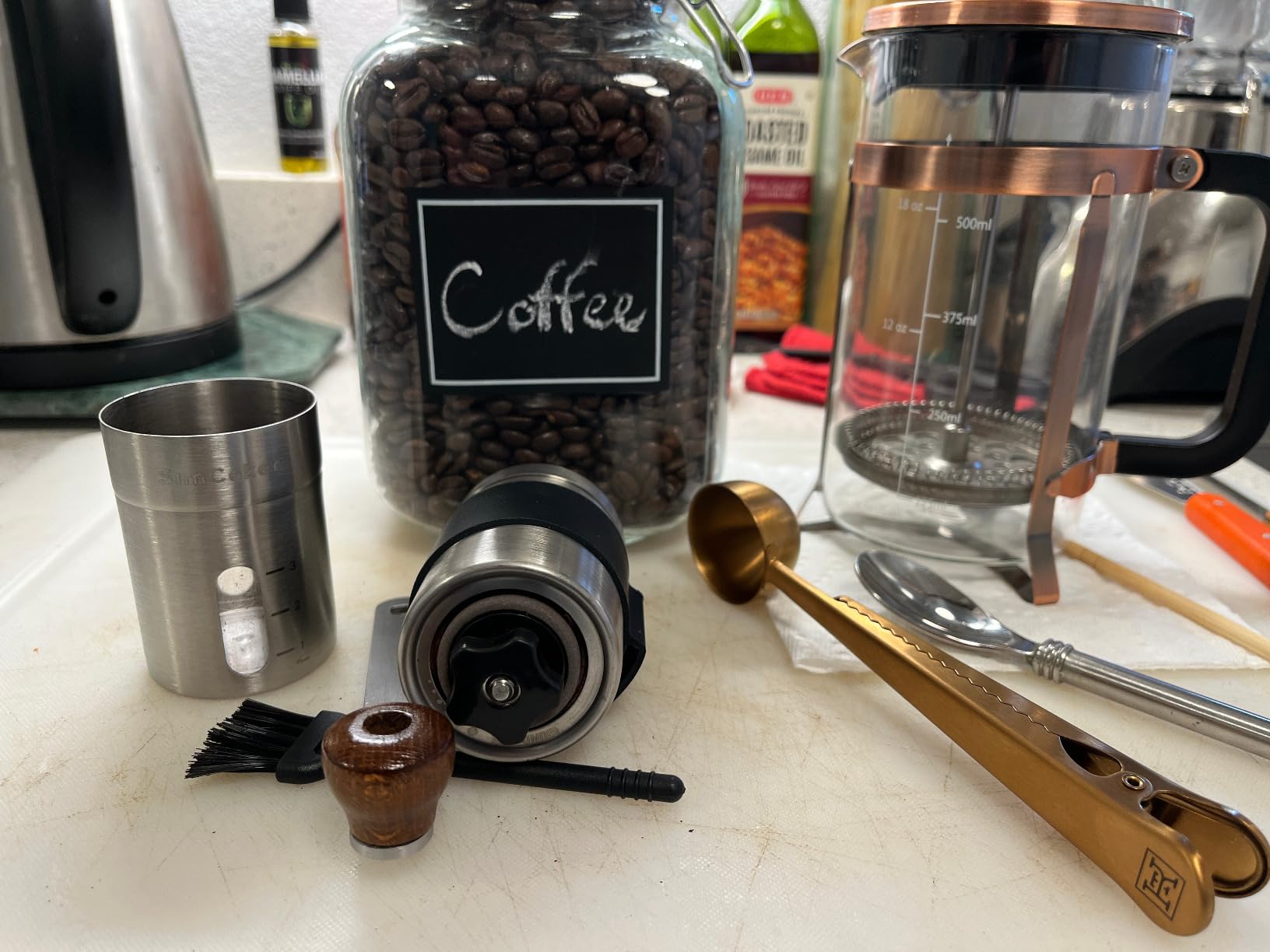 Manual Coffee Grinder, Portable Burr Mill customer photo 2