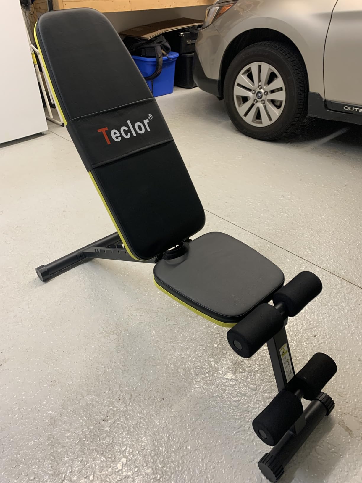 Teclor Adjustable Weight Bench, Foldable Workout Benches for Home Gym, 10 Backrest Position Exercise Bench for Strength Training, Upgraded Thickened Steel Support Max Capacity 700LBs customer photo 2