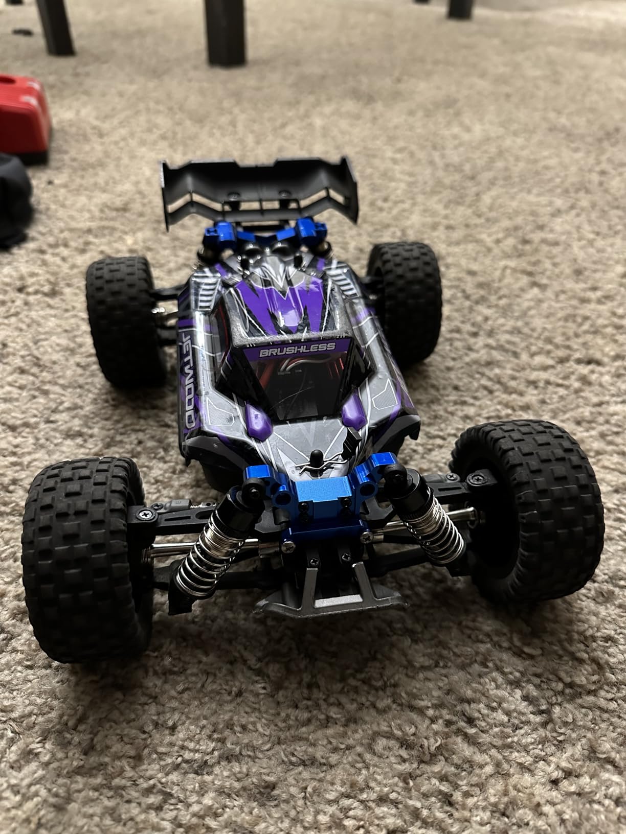 Jetwood 1:16 Fast RC Car, Brushless 42MPH Remote Control Car for Adults - High Speed 4WD RTR RC Truck with 2 LiPo Batteries & DIY Body, JC16EP Red customer photo 2