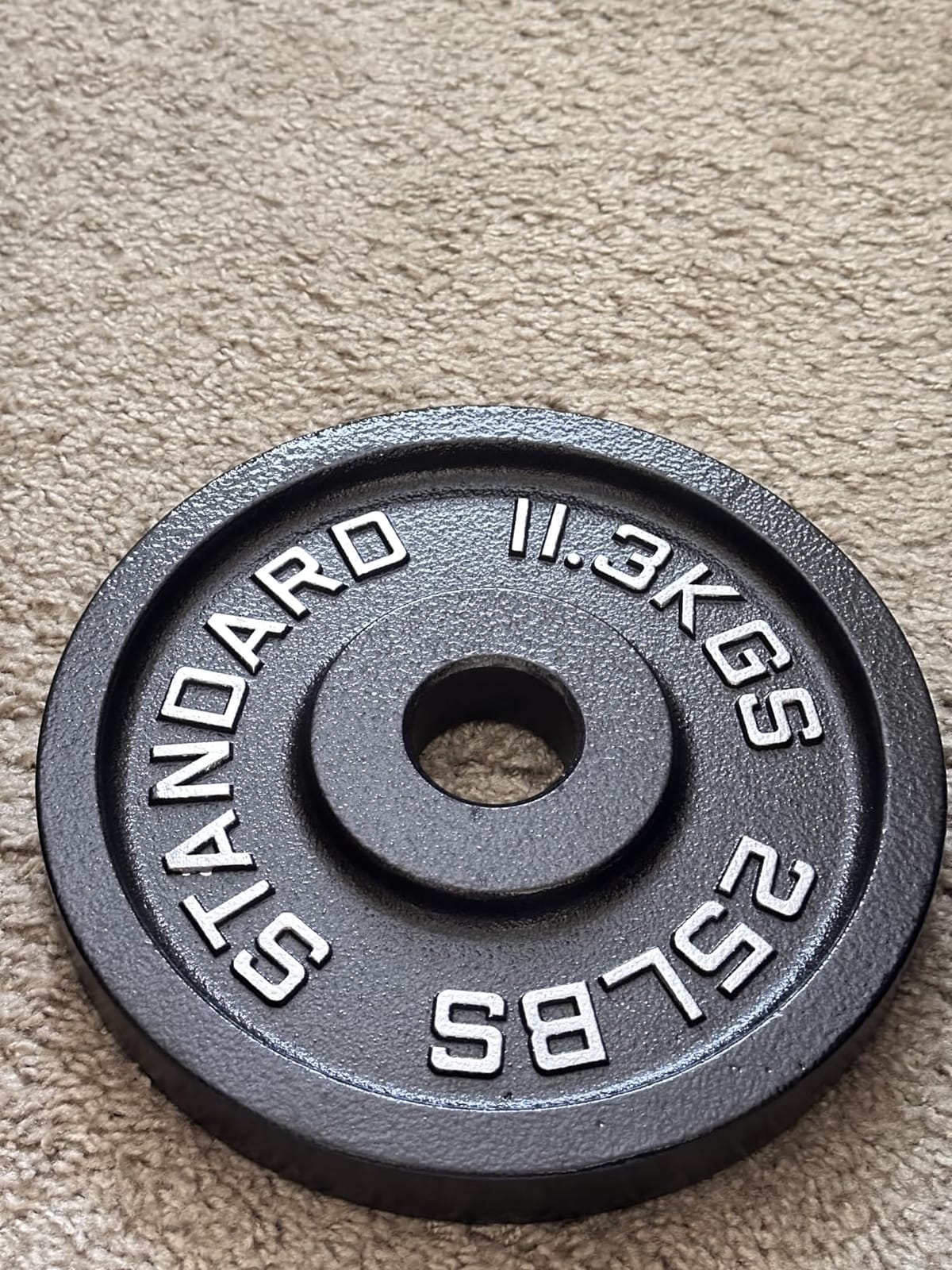 Steel Weight Plates 85LB Set - Olympic 2 inch Center Premium Coating 2x 25lb, 10lb, 5lb, and 2.5lb for Olympic Weight Lifting Barbells customer photo 2