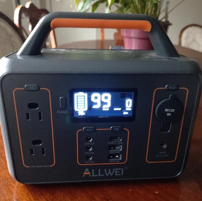 ALLWEI Portable Power Station 500W, 512Wh LiFePO4 Battery UPS Backup Power customer photo 1