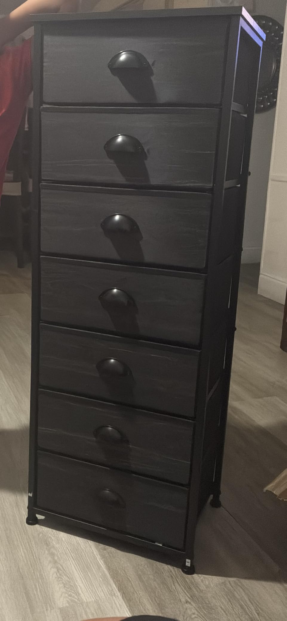Furnulem Black Dresser for Bedroom, Tall Fabric Chest of Drawers customer photo 2