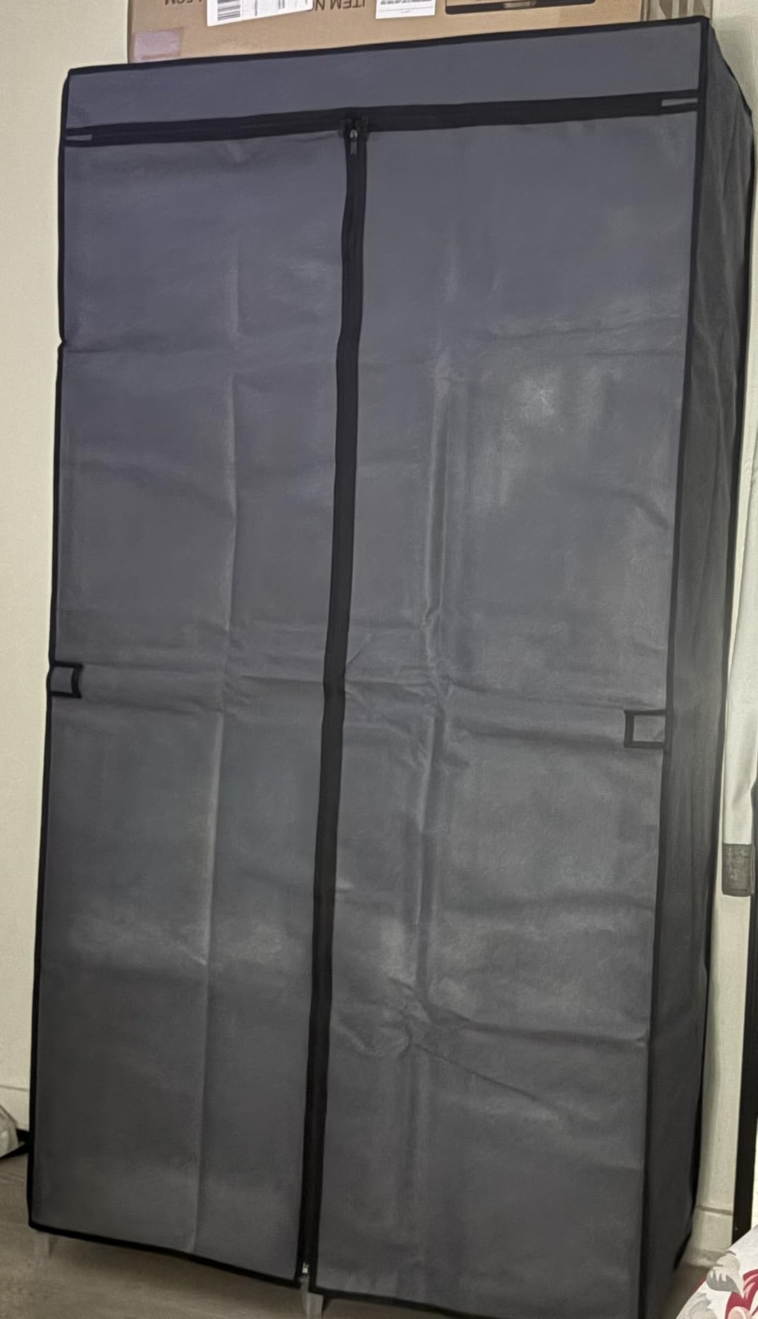 35“ Portable Closet Wardrobe for Small Room, Hanging Rods Shelves & Cover customer photo 2