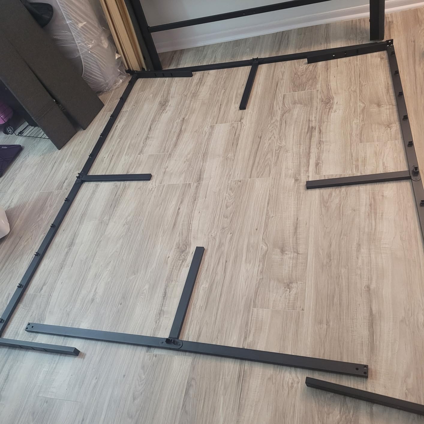 HLIPHA Metal Platform Bed Frame 14 Inch Tall,No Box Spring Needed,Twin Size Bed with Heavy Duty Strong Support Slats,Easy to Assemble,Black customer photo 2