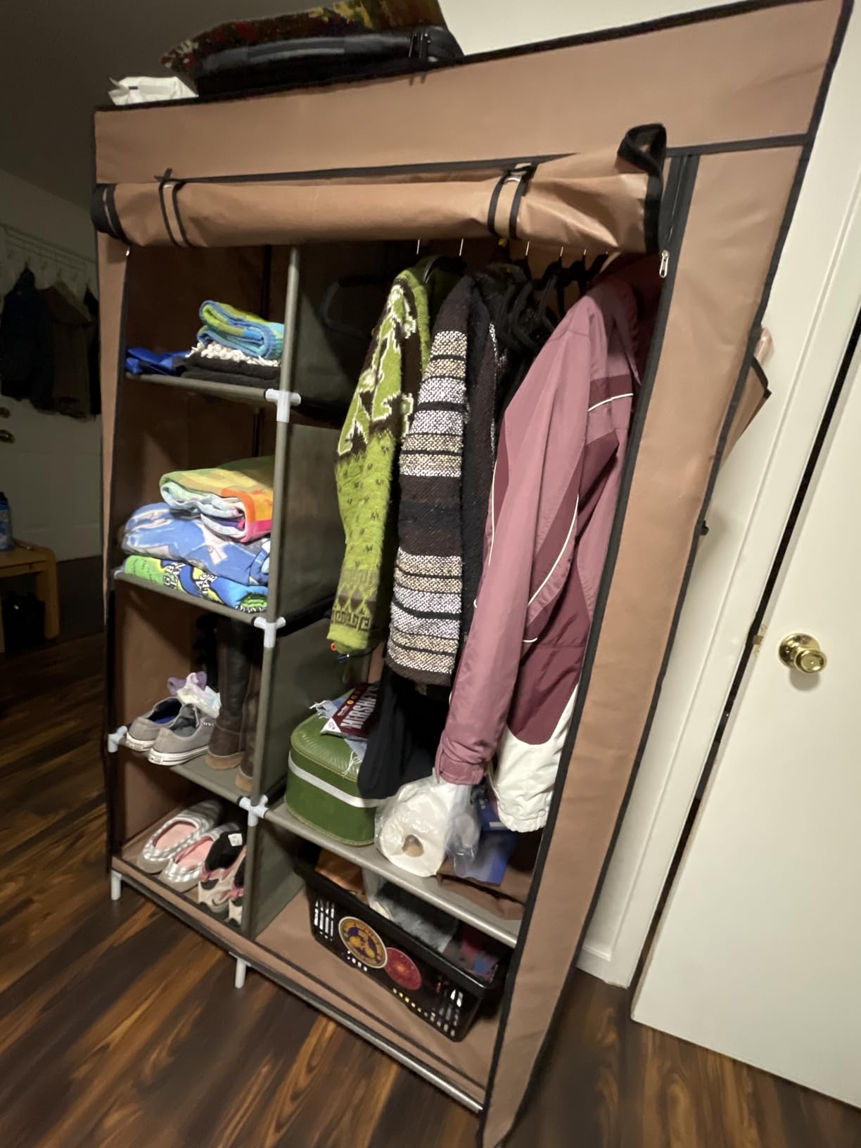 Calmootey Portable Closet Organizer, Space-Saving Storage System for Home customer photo 1