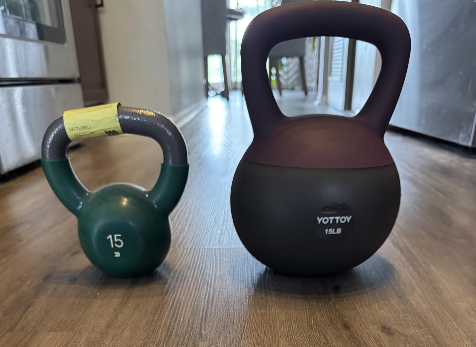 YOTTOY Soft Kettlebell, Set for Strength Training Kettlebells & Home Workouts, Soft-Sided Cushioned Base, Wide-Handle - Ideal for Men, Women, & Beginners customer photo 1