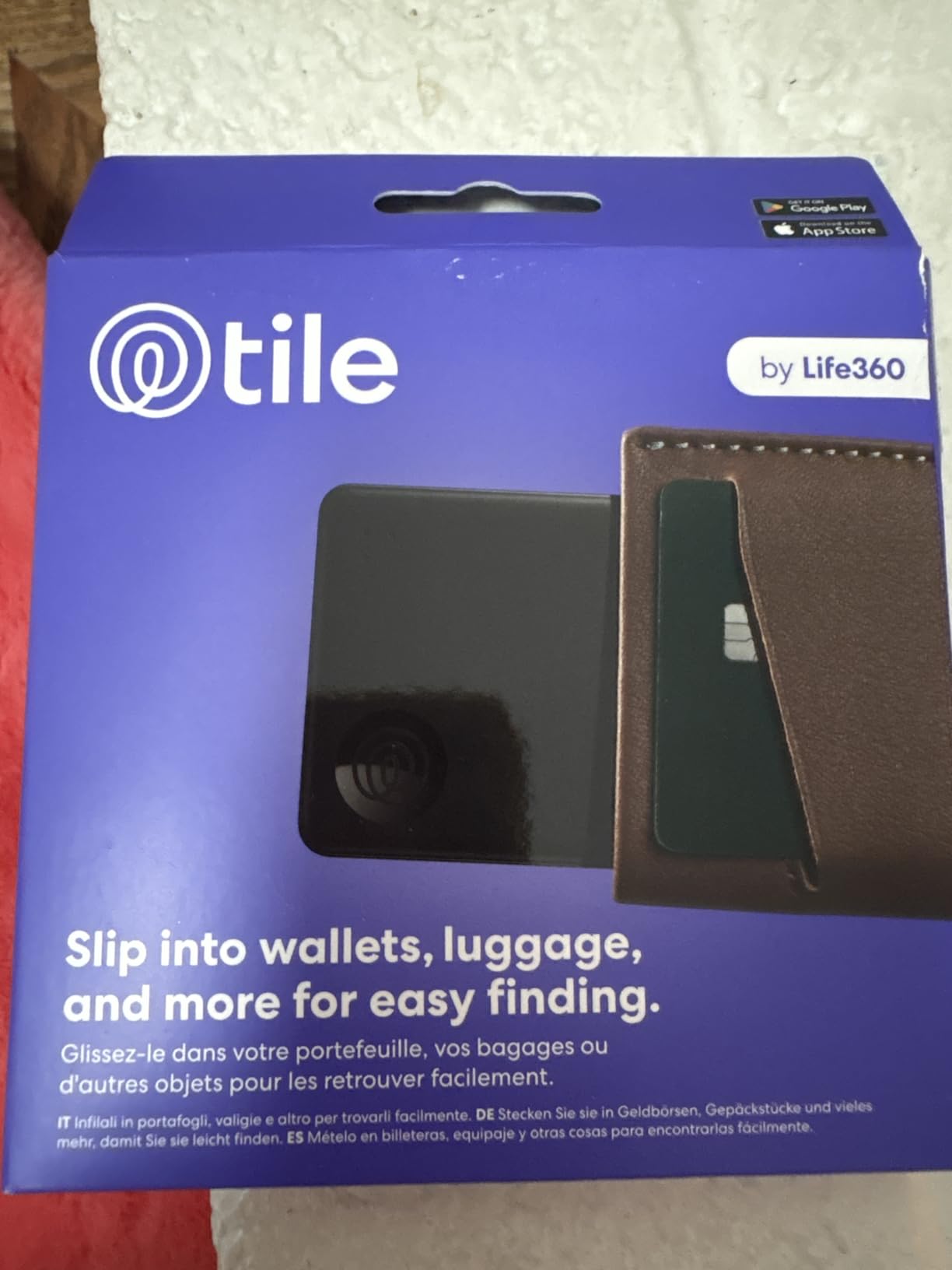 Life360 Tile Slim - Wallet Finder, Bluetooth Tracker and Item Locator for Luggage Tags, Passports and More. Both iOS and Android Compatible. Phone Finder. 1-Pack (Black) customer photo 2