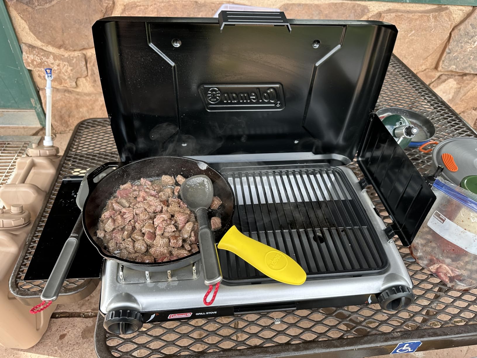 Coleman Tabletop 2-in-1 Camping Grill/Stove, 2-Burner Propane, 20,000 BTUs customer photo 1