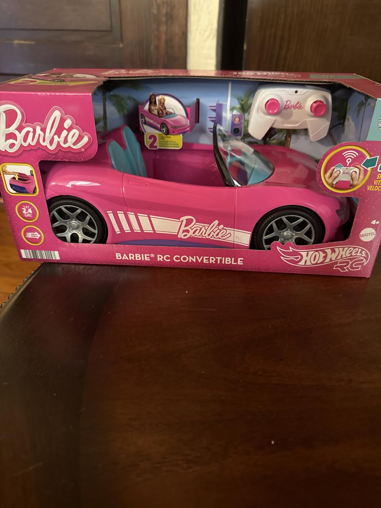 Hot Wheels Barbie RC Toy Car, Remote-Control Pink Convertible customer photo 1