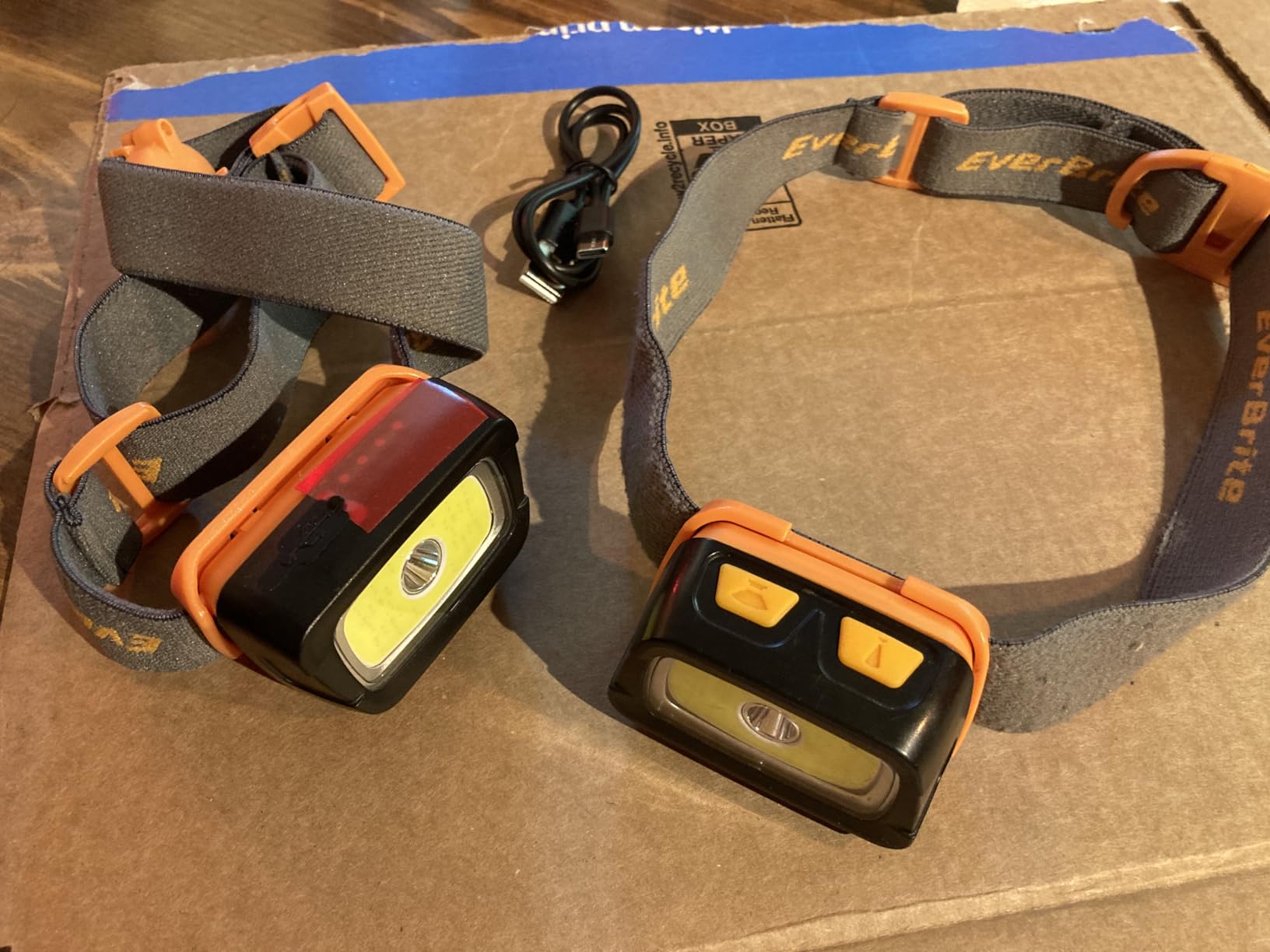 EverBrite 350LM Rechargeable Headlamp with Red White Green Light customer photo 2