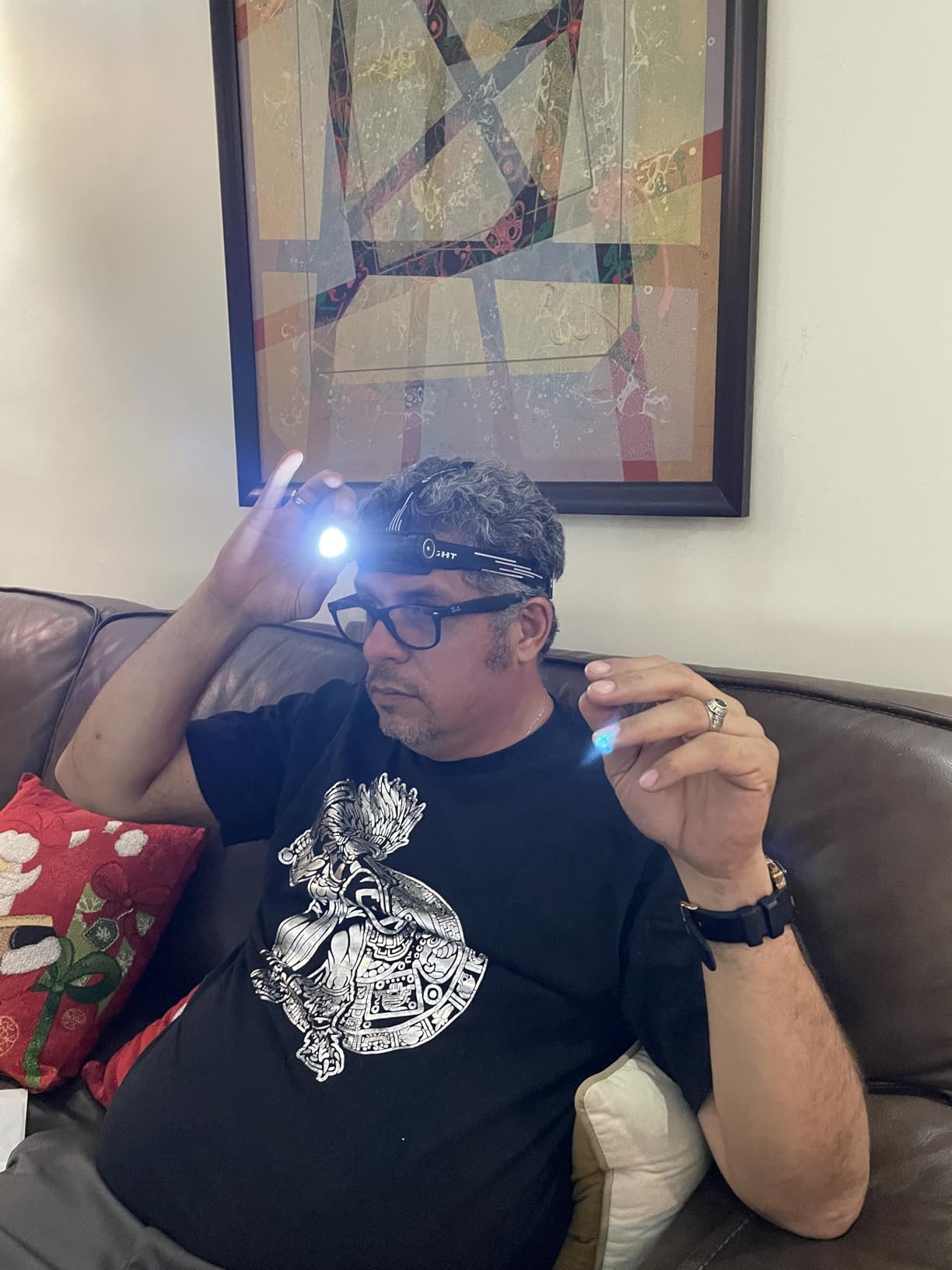 OLIGHT Perun 3 Headlamp Rechargeable, Red Light, Waterproof, Black customer photo 1