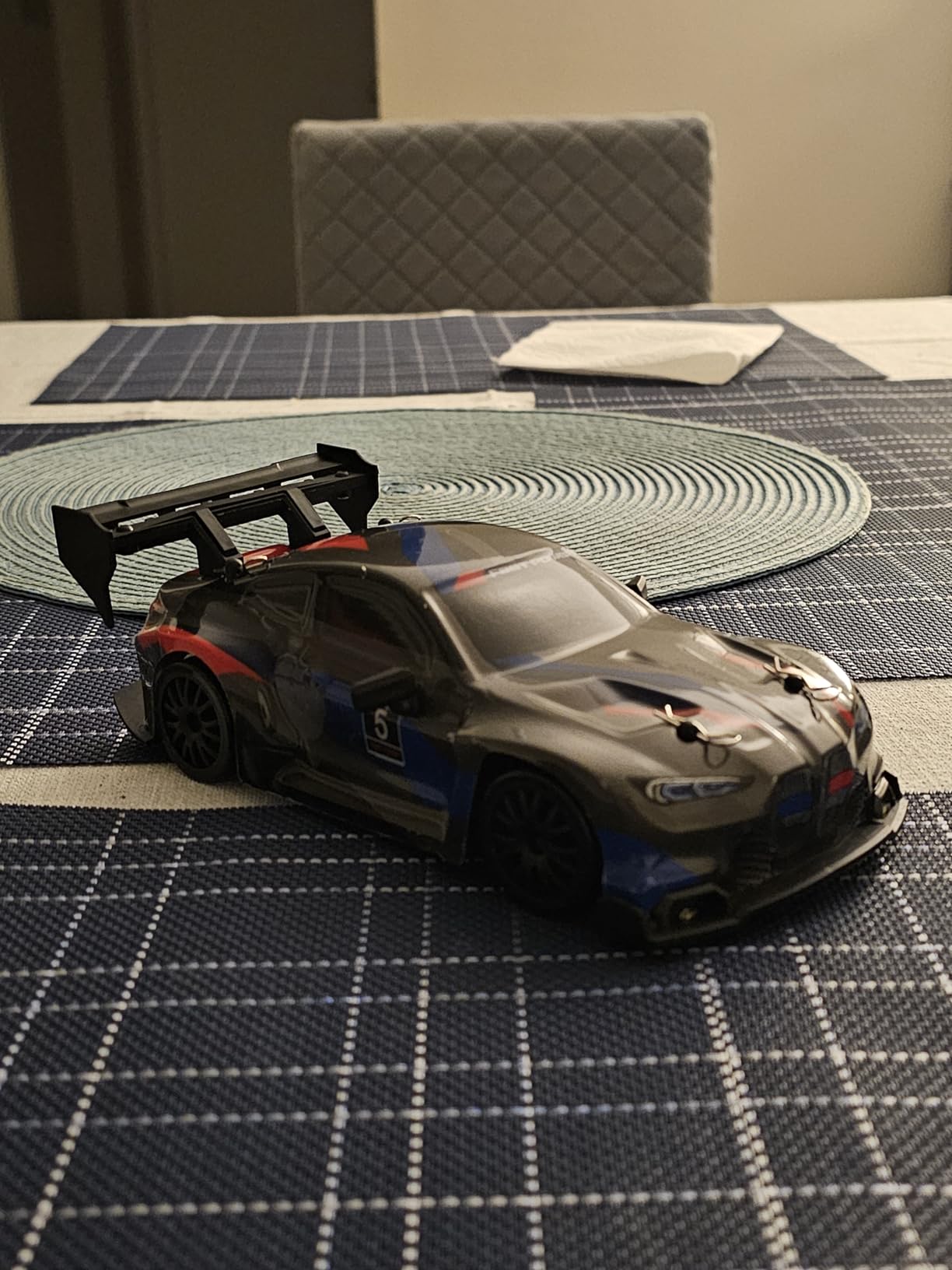 1:24 Scale RC Drift Car 4WD 2.4GHz 30KM/H High Speed Racing Sport Toy Car with LED Lights, Racing and Drift Wheels (8601-Black) customer photo 1