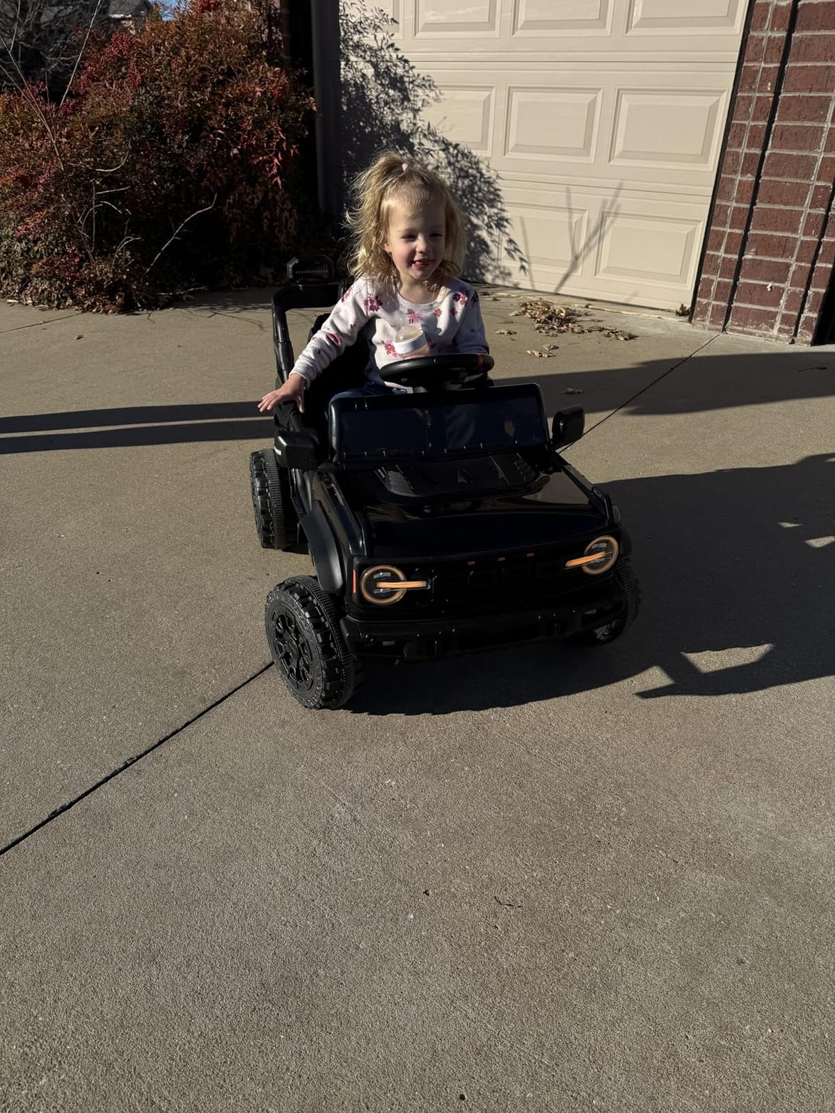 12V Licensed Ford Bronco Raptor Ride on Car for Kids, Battery Powered Electric Car for Toddlers w/Remote Control, Spring Suspension, Seat Belt, Bluetooth, Horn, LED Lights, Radio (Black) customer photo 1