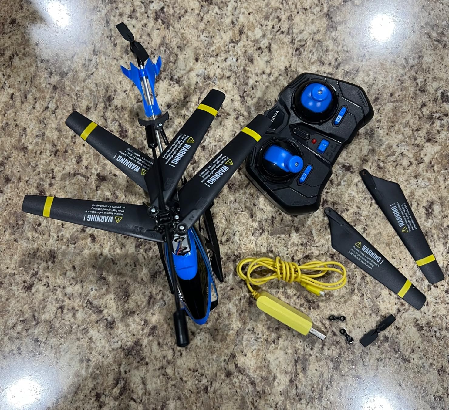 A ALPHA RC Helicopter, 2.4G Remote Control Helicopter with LED Lights Blue customer photo 2