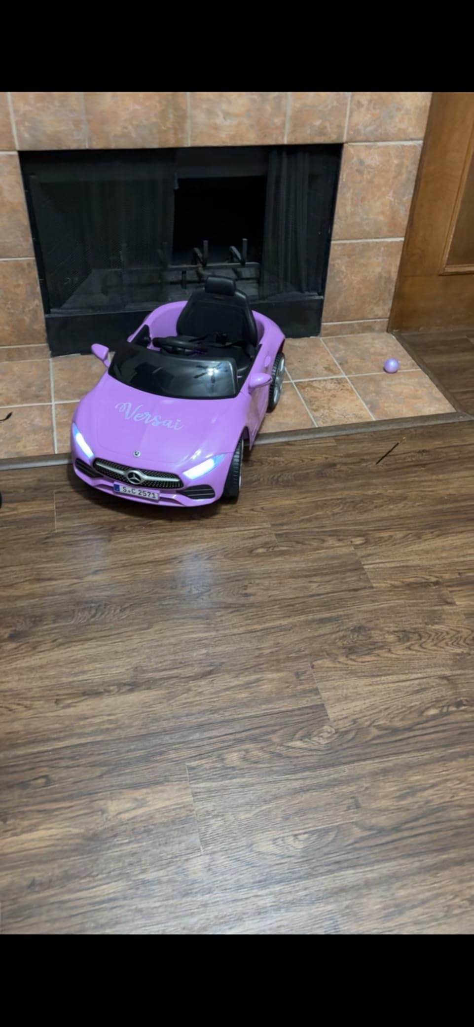 12V Kids Ride On Car with 2.4G Remote Control,Battery Powered Electric Car Ride On Vehicle Double Doors, Safety Belt,LED Light (SC-Black) customer photo 2