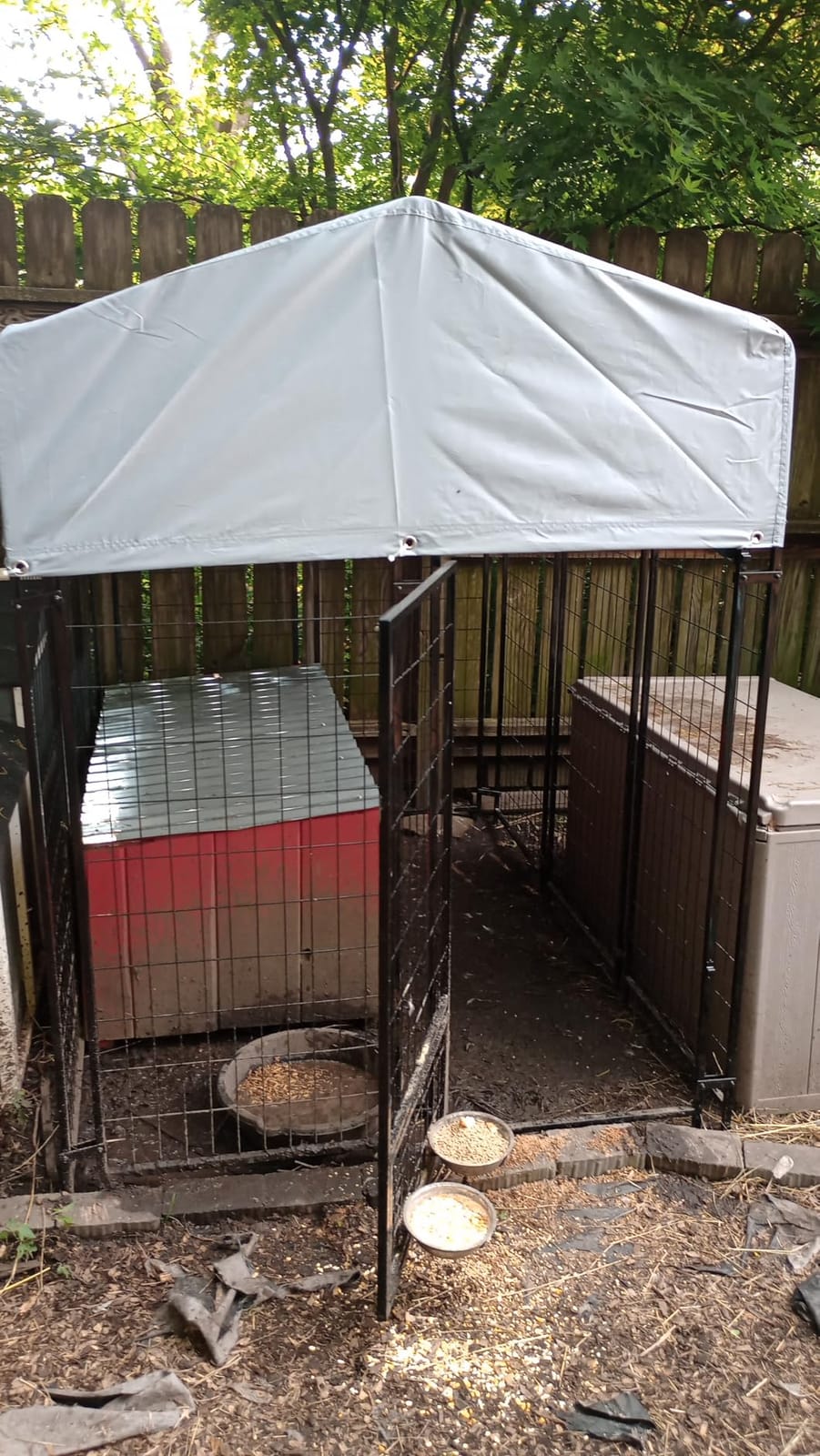 Oranland 8x4x6 FT Dog Kennel Outdoor for Large Dogs with Silver Roof customer photo 1