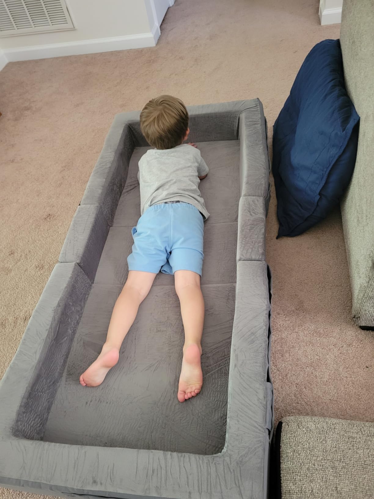 ENITYA Portable Toddler Travel Bed with Soft Foam Safety Rails customer photo 1