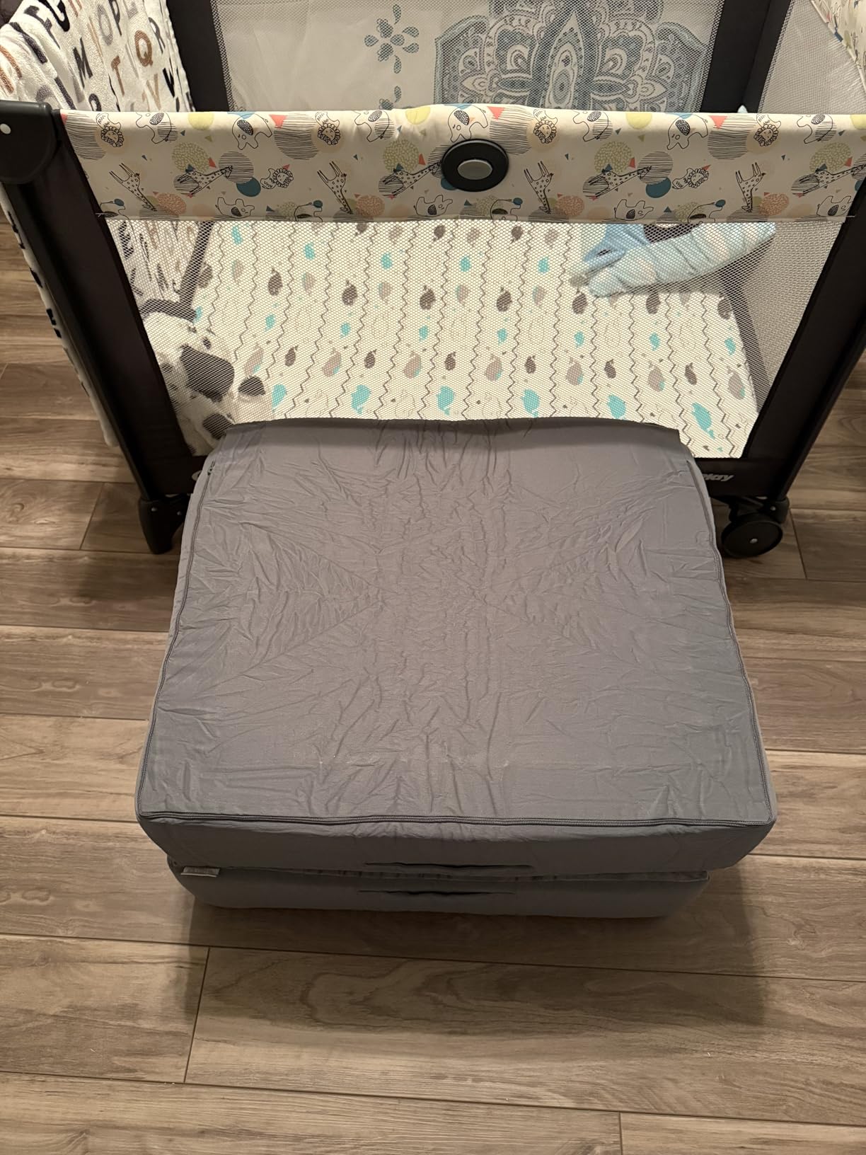 ENITYA Portable Toddler Travel Bed with Soft Foam Safety Rails customer photo 2