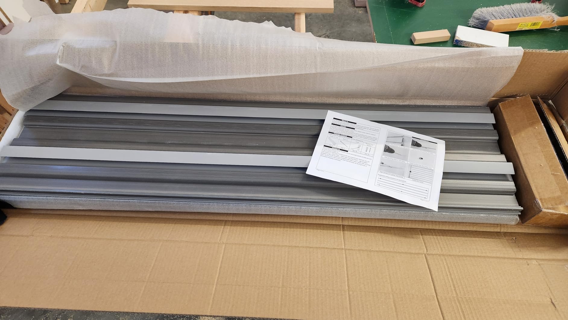 Neoaider Slatwall Panel 8 FT x 4 FT, Interlocking Slat Wall Paneling, White customer photo 2