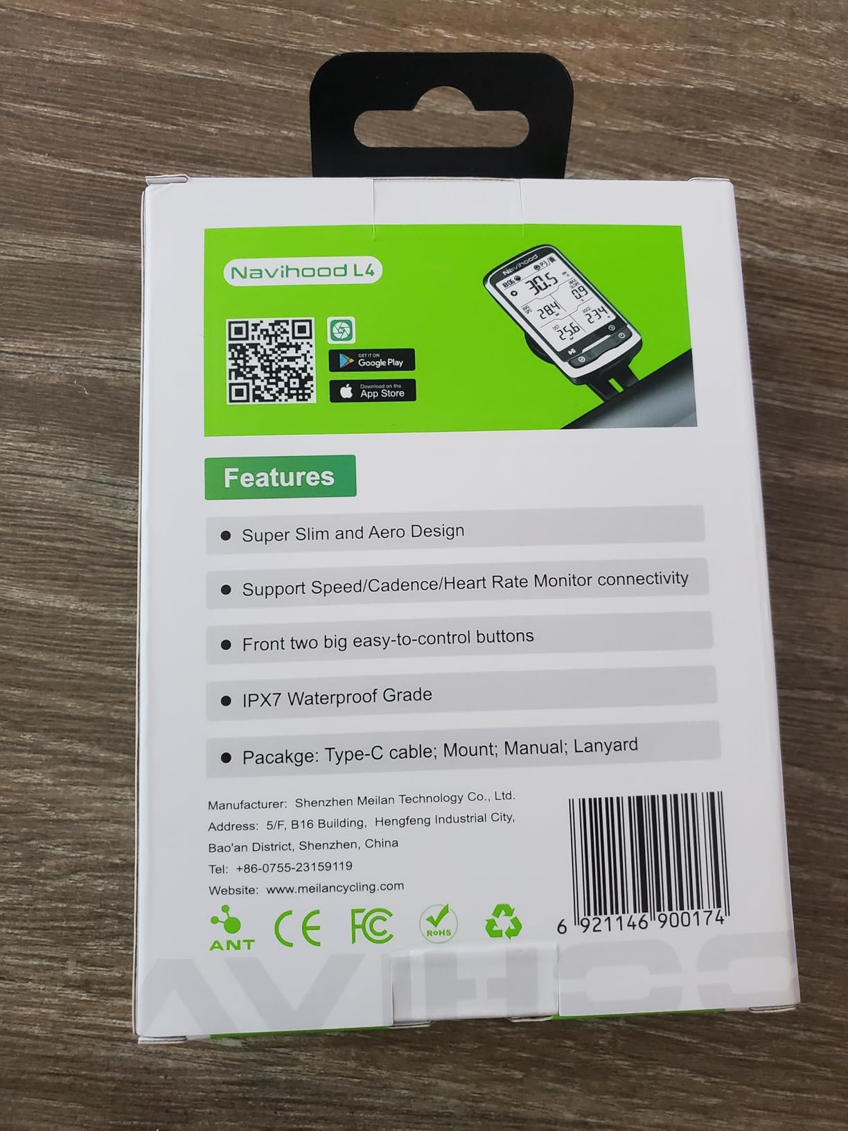 L4 Entry Level GPS Bike Computer Wireless, Laminated 2.3