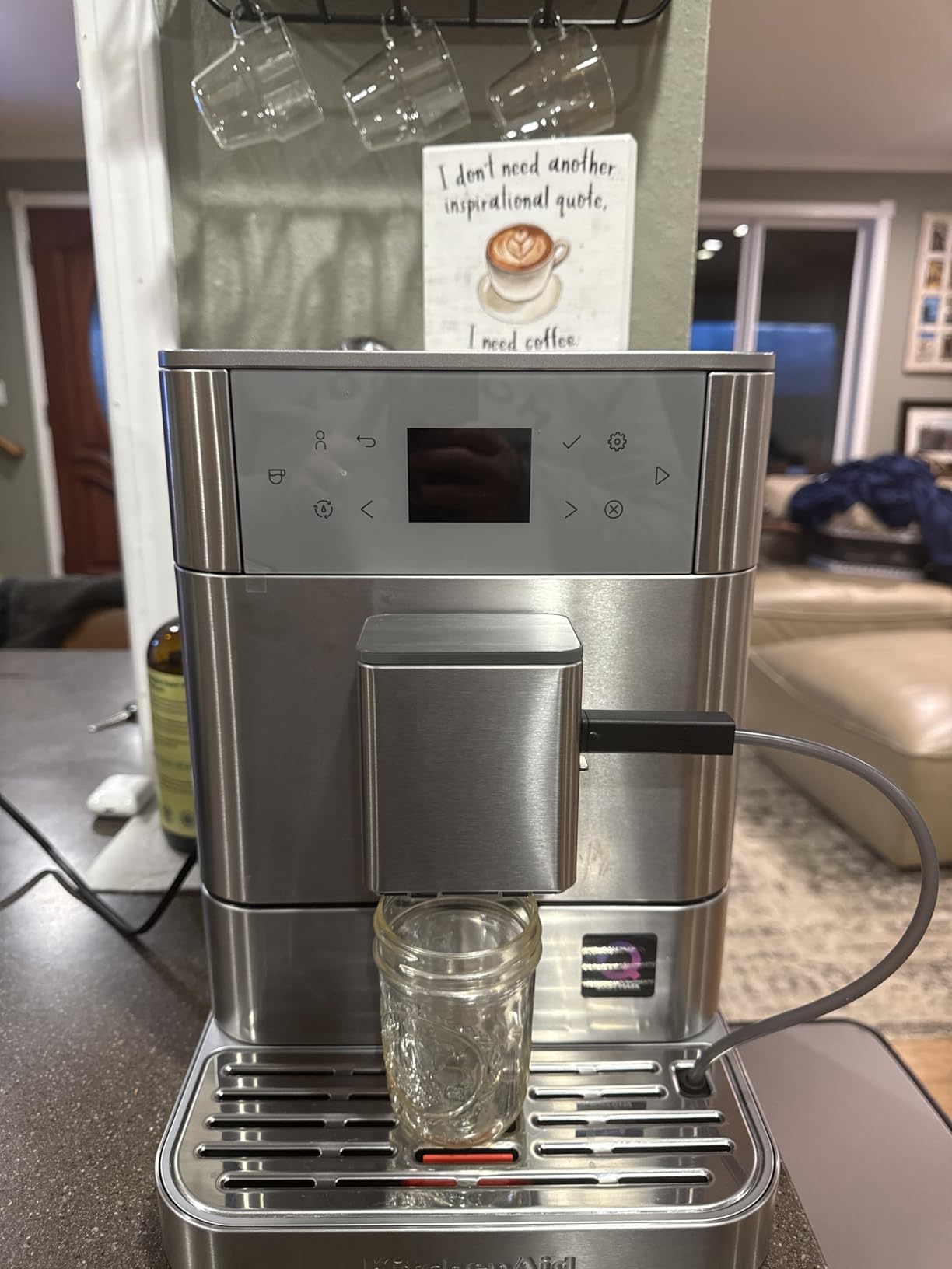 KitchenAid Fully Automatic Espresso Machine KF6, KES8556PL, Porcelain White customer photo 2