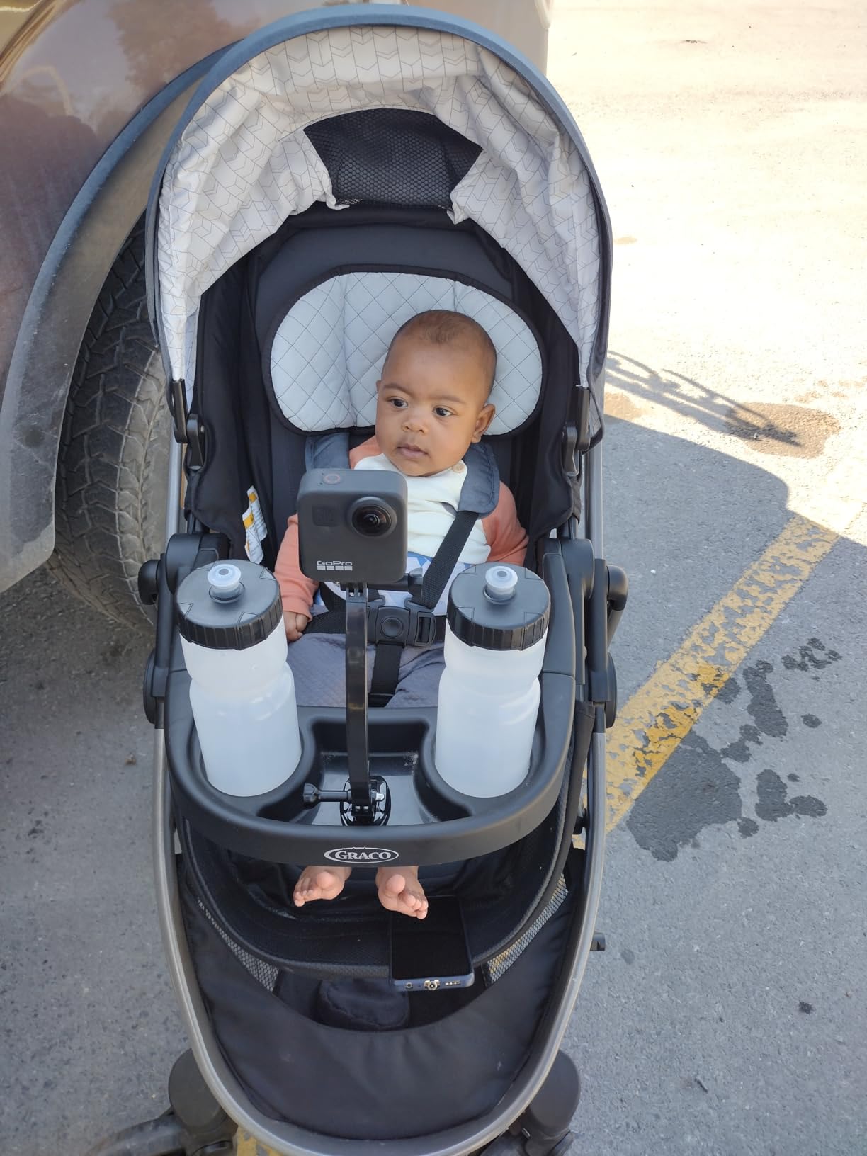 Graco Modes Pramette Travel System, Car Seat and Stroller Combo, Includes SnugRide LX Infant Car Seat and Baby Stroller with True Pram Mode, Reversible Seat, One Hand Fold, Extra Storage, Lilac Mod customer photo 2