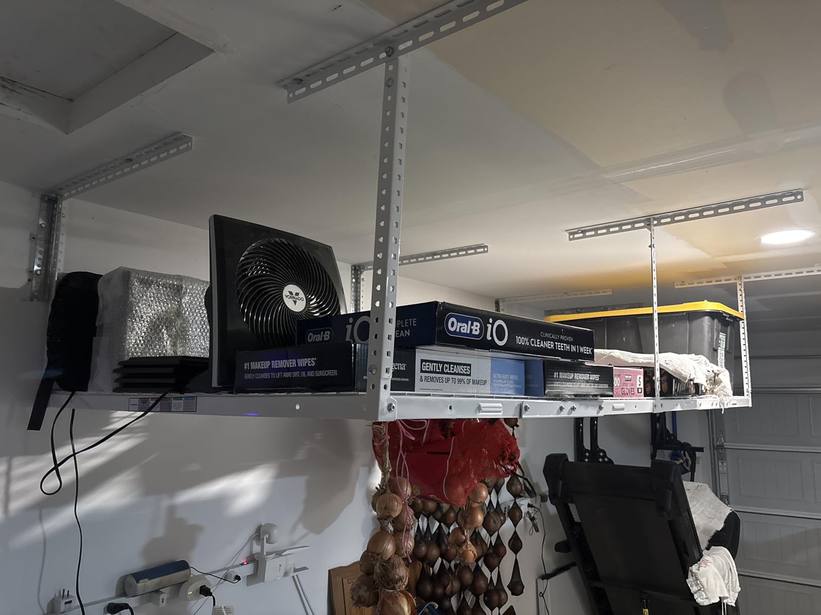 2x8ft Overhead Ceiling Garage Storage Rack, 400LBS Capacity, Black customer photo 1
