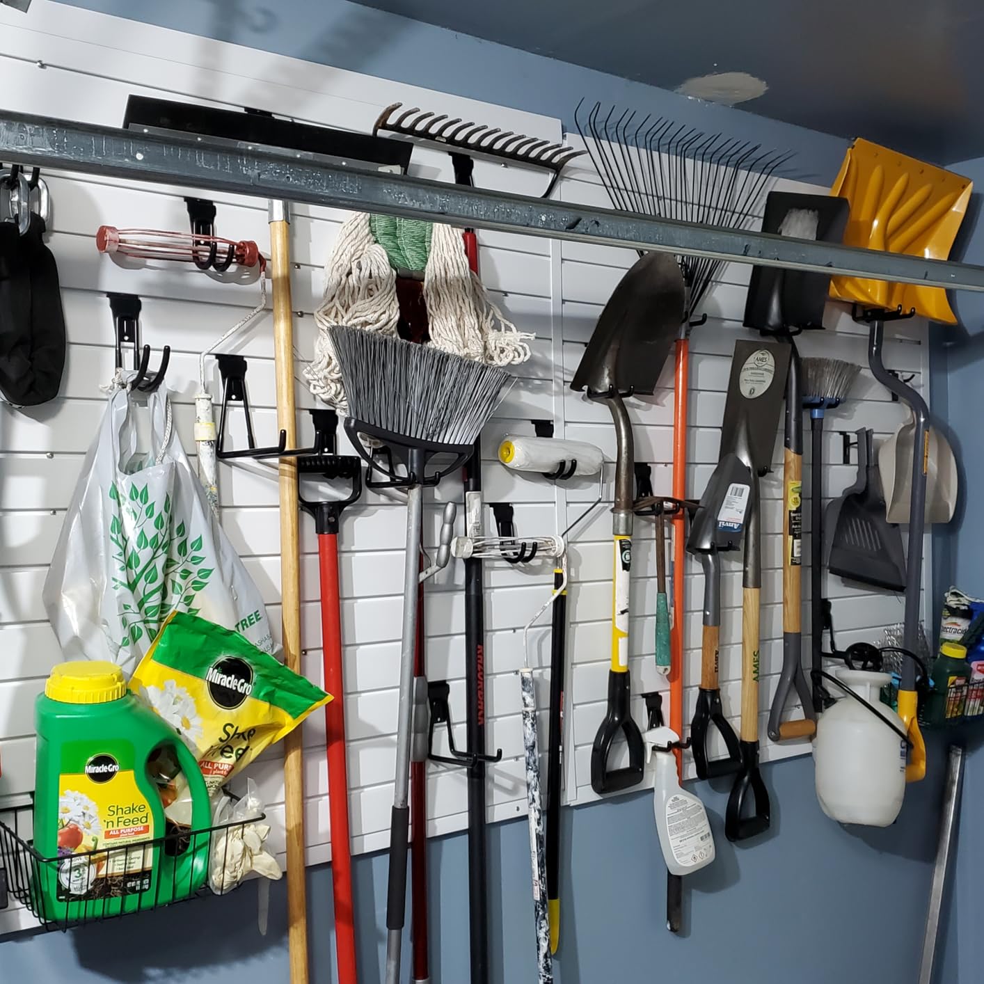 4 x 8 ft PVC Slatwall Panels for Garage Wall Organizer, Black customer photo 2