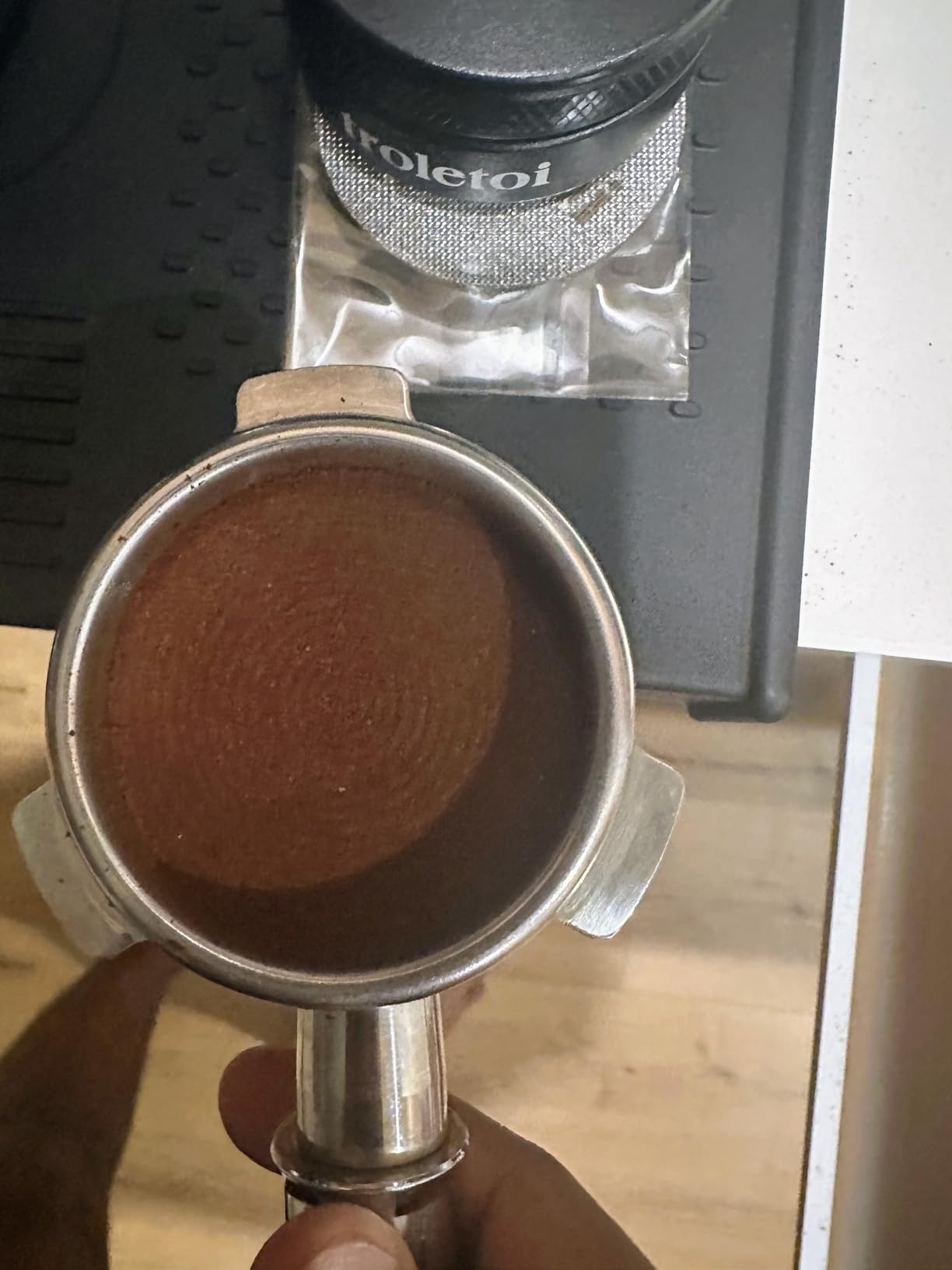 7 PCS Espresso Accessories Kit: 53.3mm Espresso Tamper, Coffee Distributor, Puck Screen, Dosing Funnel and WDT Tool, Espresso Tools Set Fits Breville 54mm Espresso Machines and Portafilters customer photo 1
