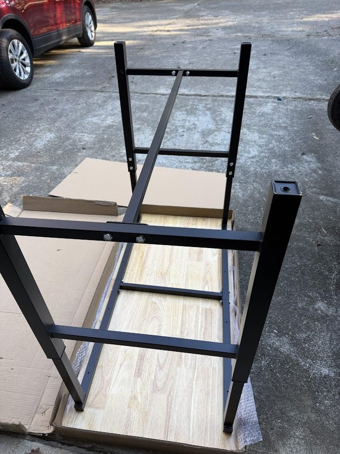 TORACK Adjustable Workbench with Rubberwood Top, 47.75