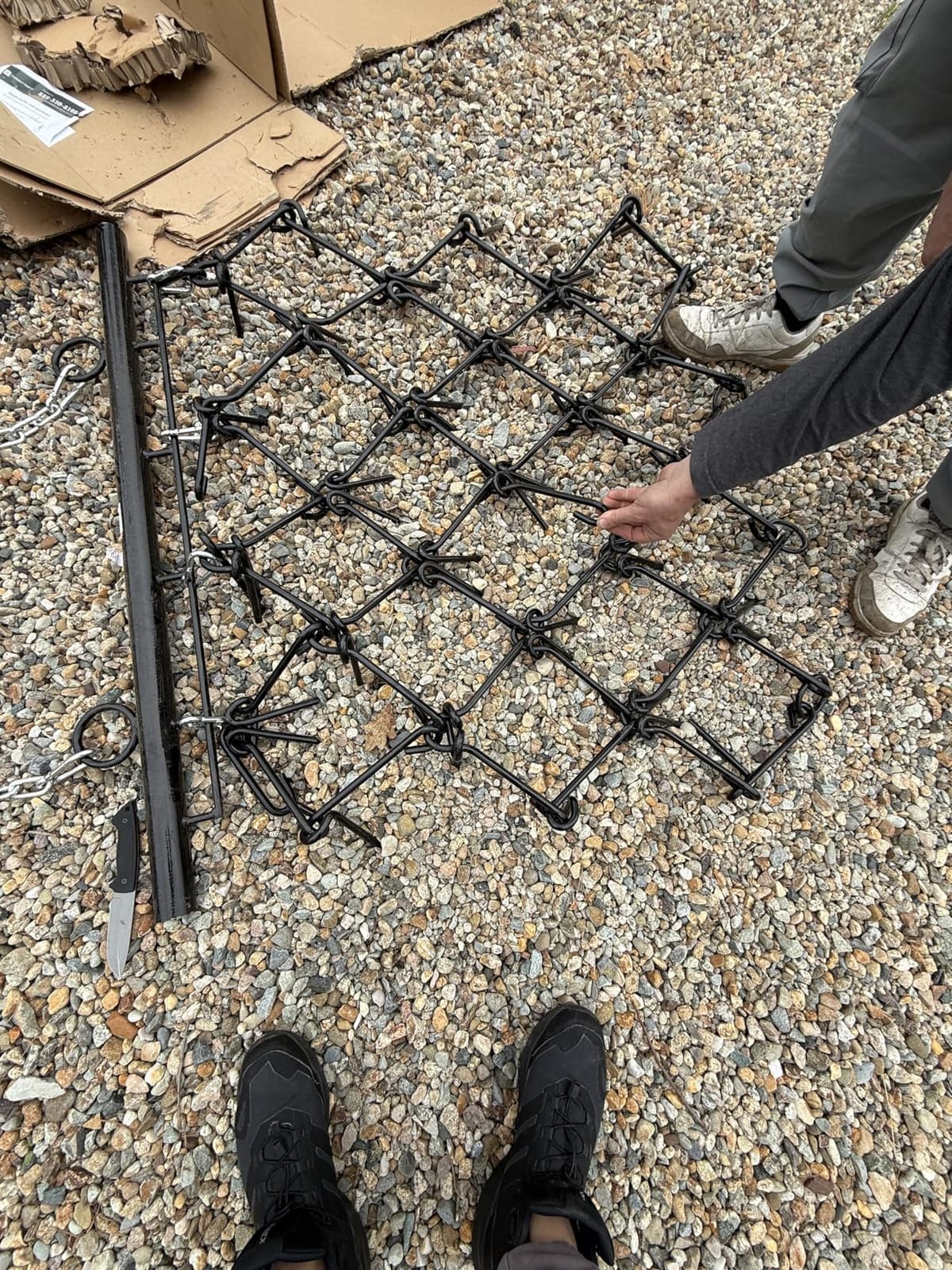 YITAMOTOR Heavy Duty 4FT x 4FT Chain Harrow, Drag Harrow with 3/8