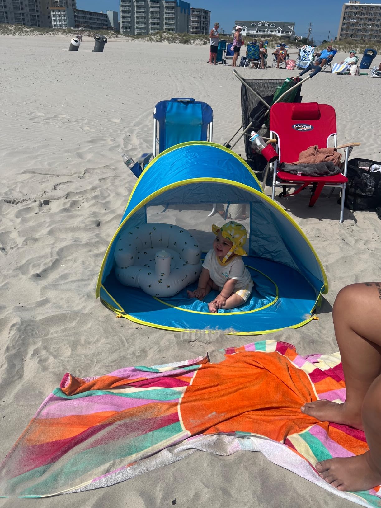 Baby Beach Tent UPF 50+, Pop Up Sun Shelter with Pool for Infant Toddler customer photo 2