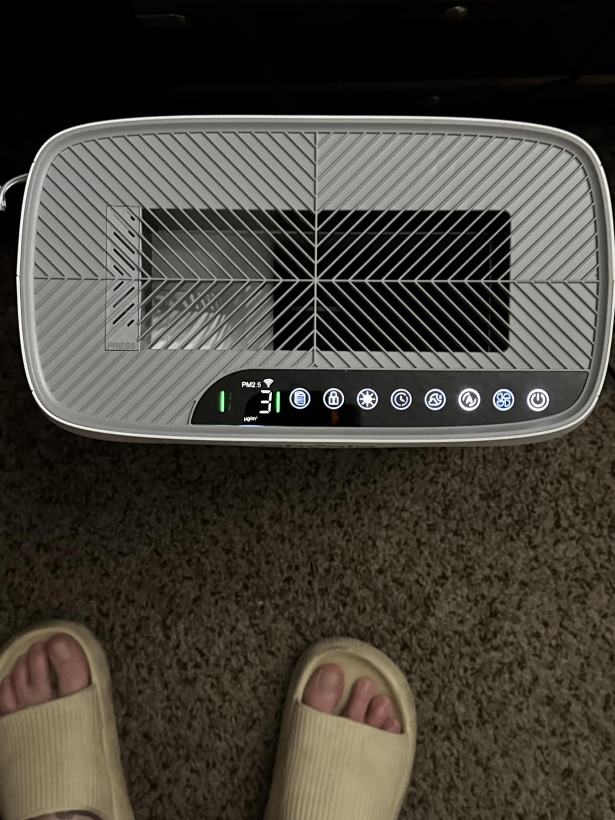 Air Purifier for Home Bedroom Large Room up to 3000Ft², HEPA Air Purifier with Washable Double-Sided Filters, Smart WiFi, AQI Display, Air Cleaner for Pets, Dust, Pollen, 15dB Sleep Mode, Fragrance customer photo 1