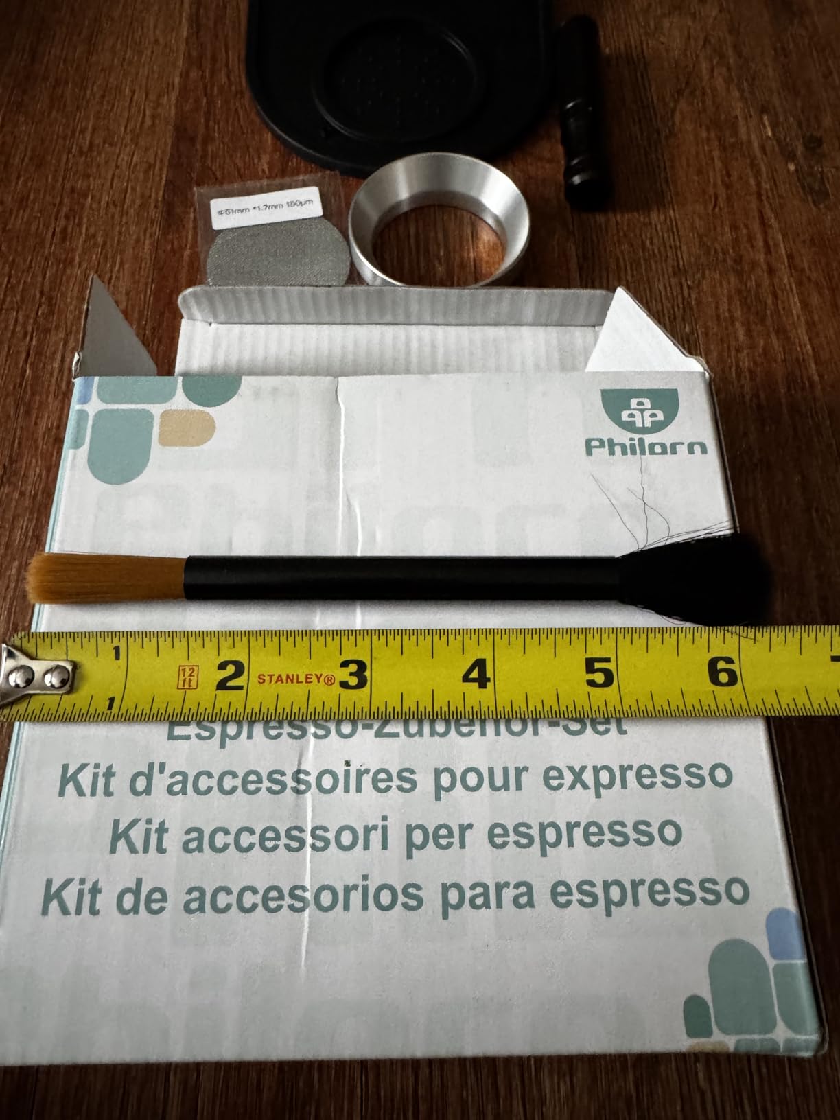 Philorn 51mm Espresso Accessories Kit, 6Pcs Distributor Tamper WDT Funnel customer photo 2